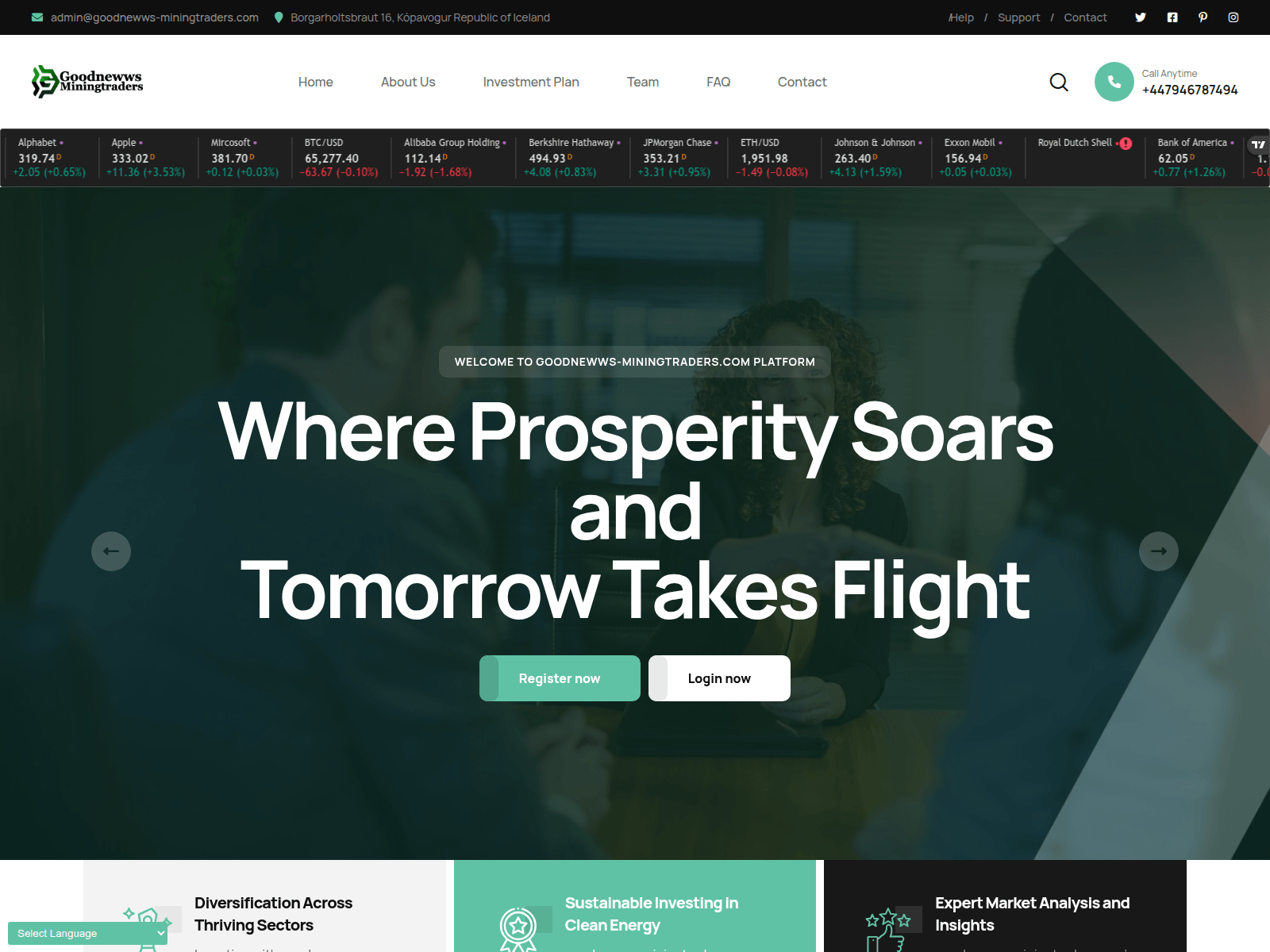 Screenshot of goodnewws-miningtraders.com
