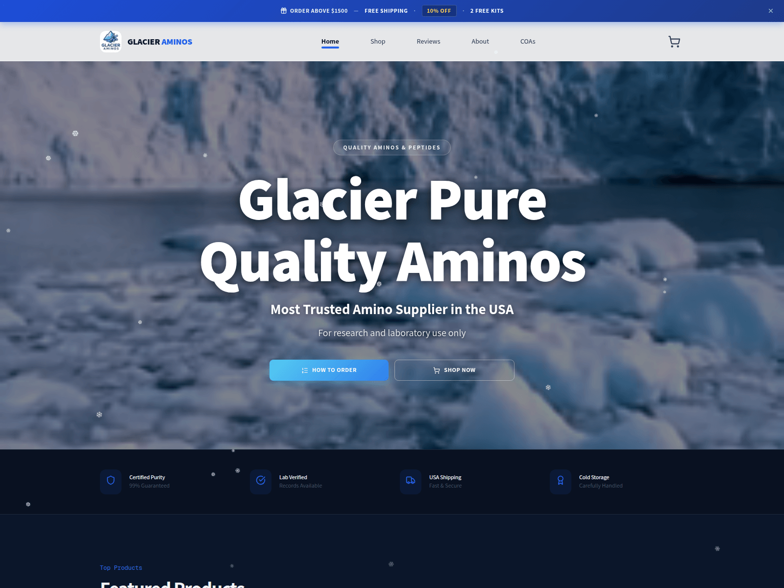 Screenshot of glaciersaminos.com
