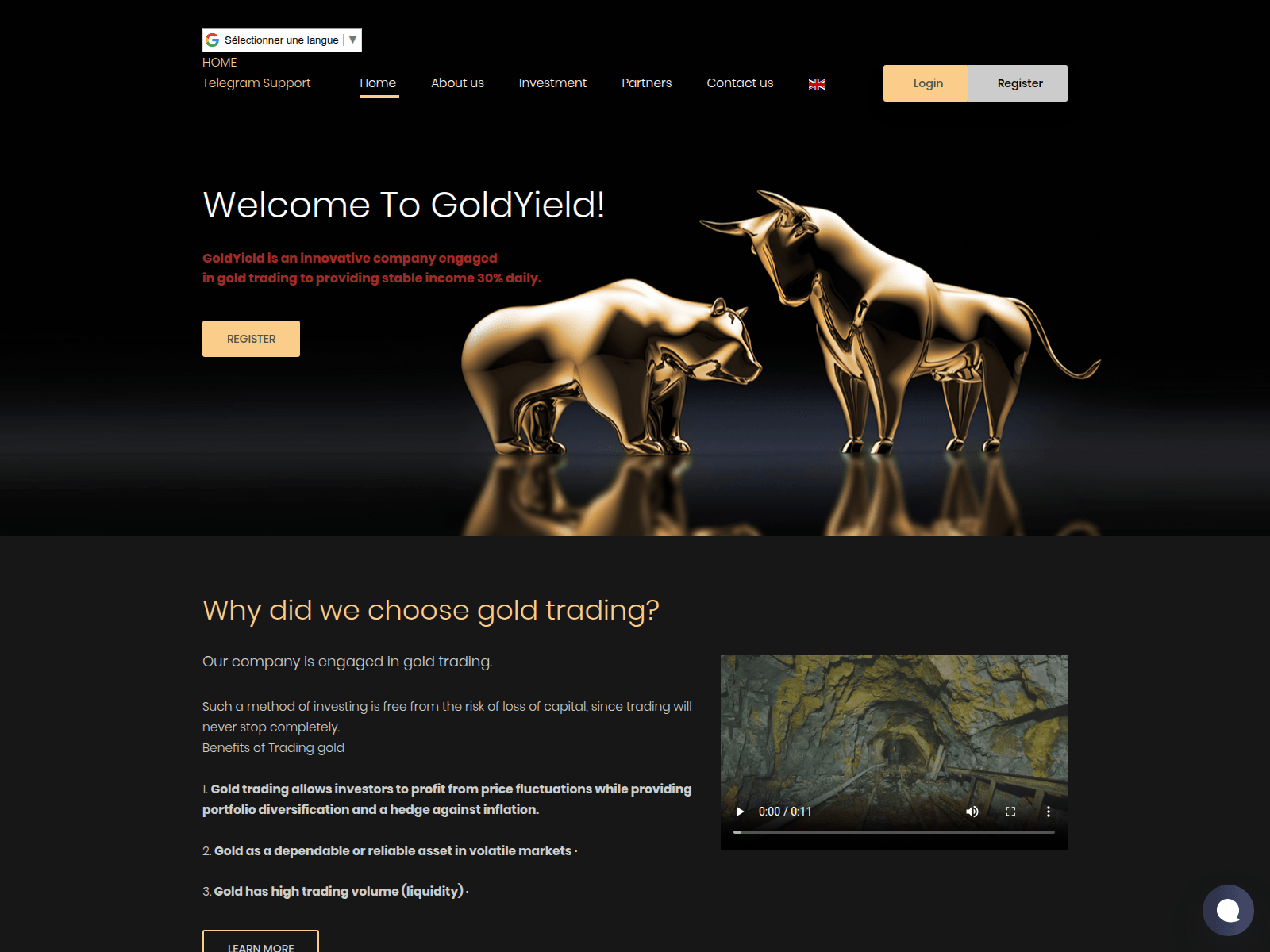 Screenshot of goldyield.info