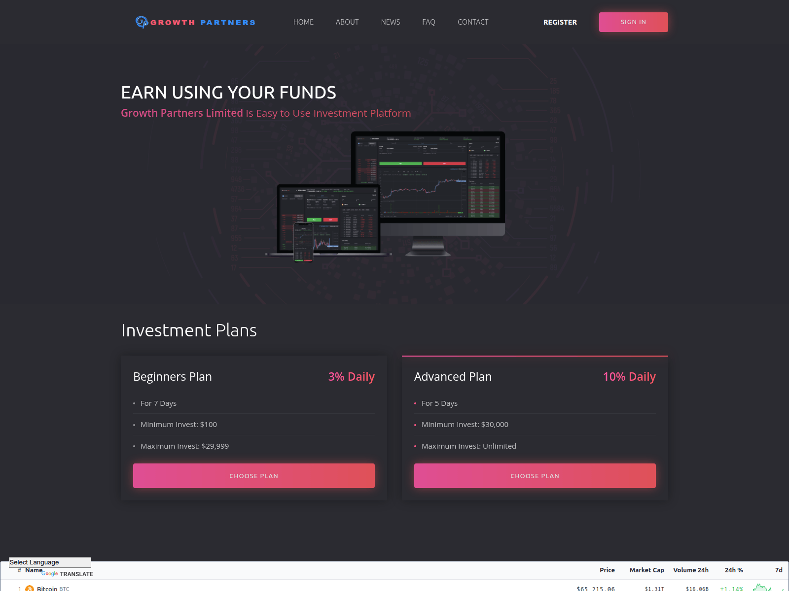 Screenshot of growthpartnerslimited.com