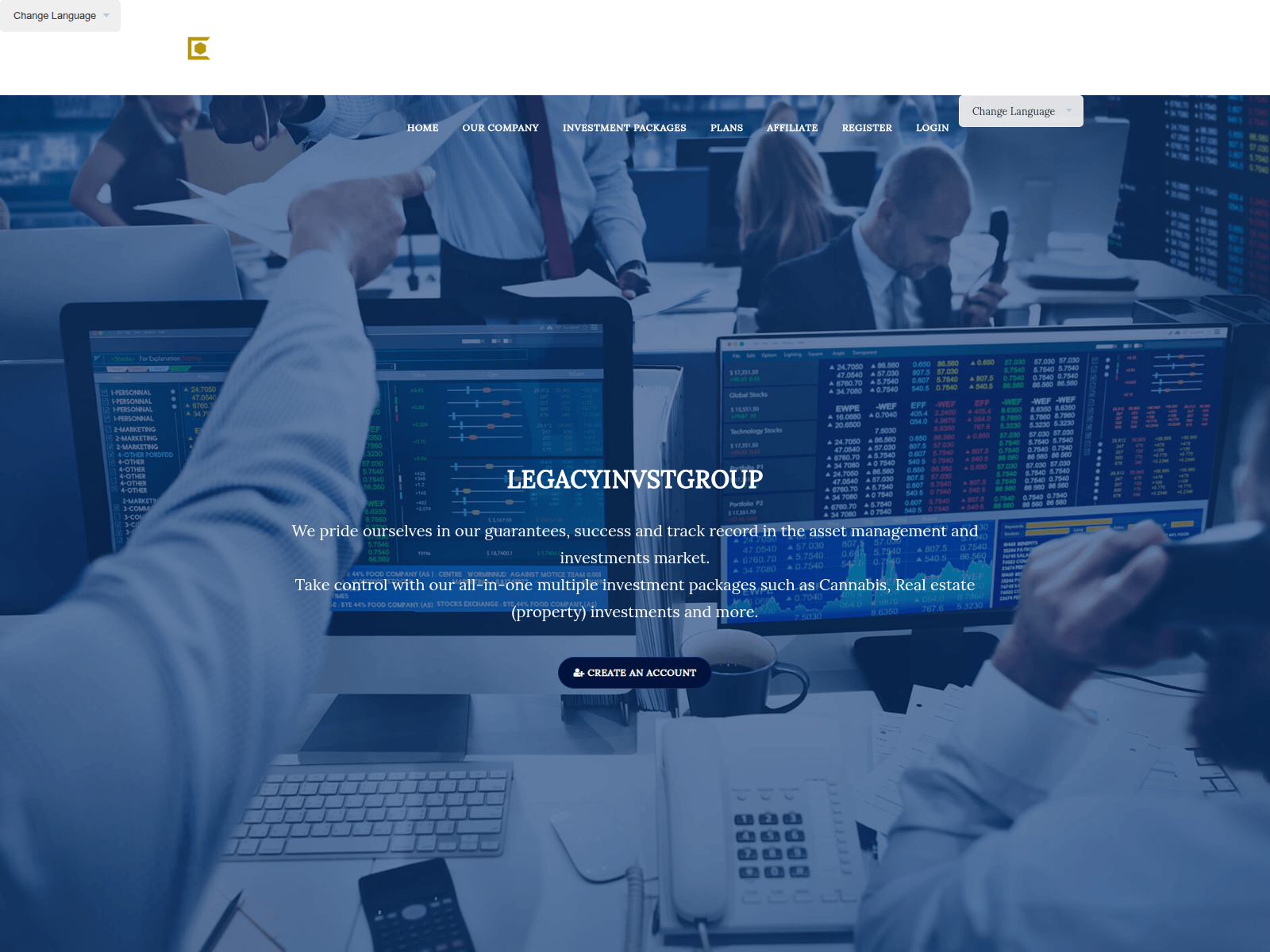 Screenshot of legacyinvstgroup.com