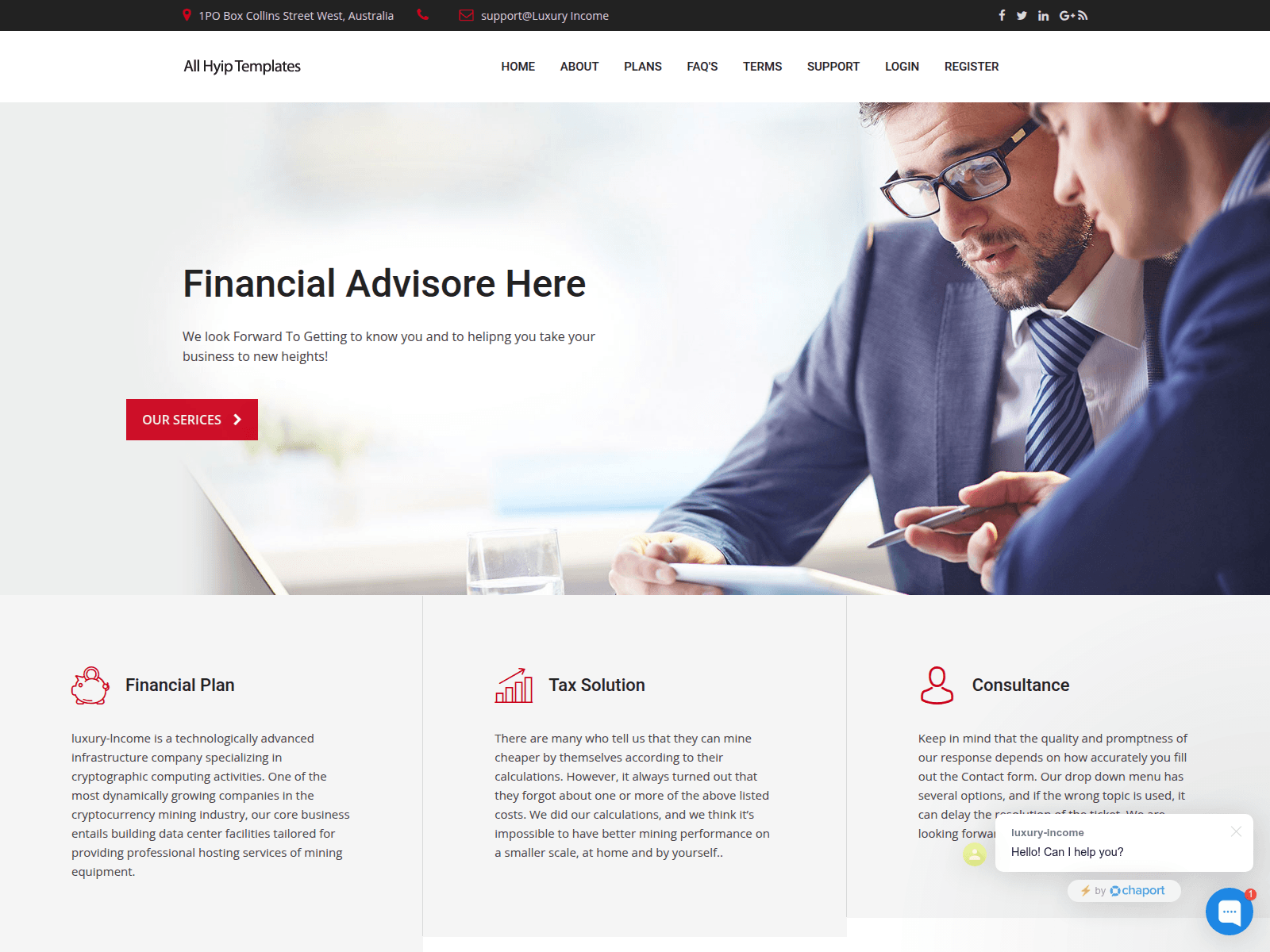 Screenshot of luxury-income.com