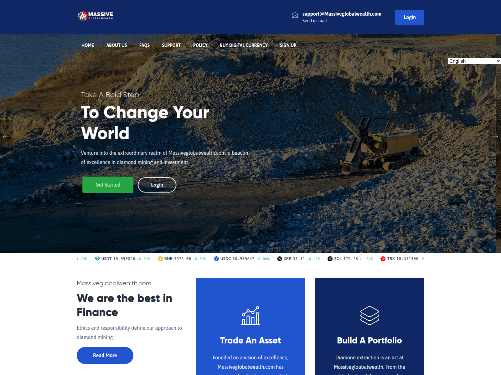 Screenshot of massiveglobalwealth.com