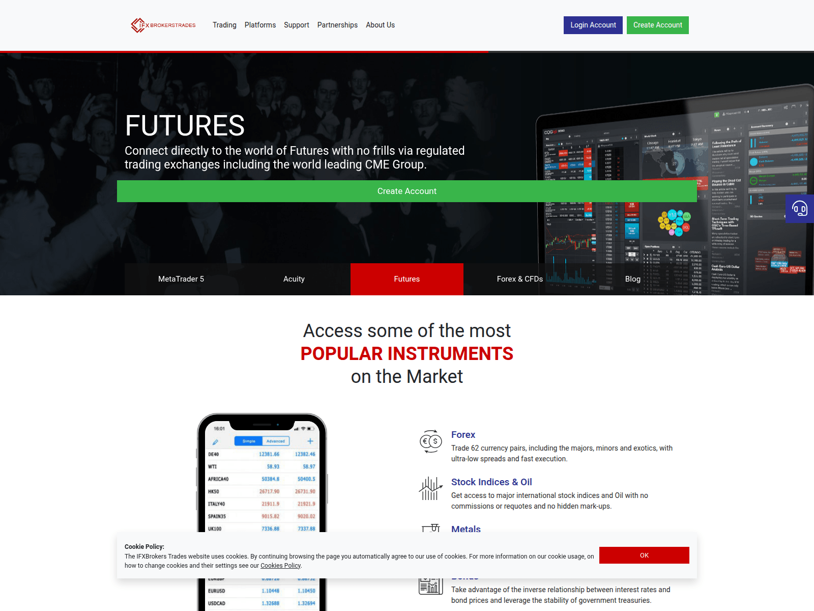 Screenshot of ifxbrokertrades.co.za