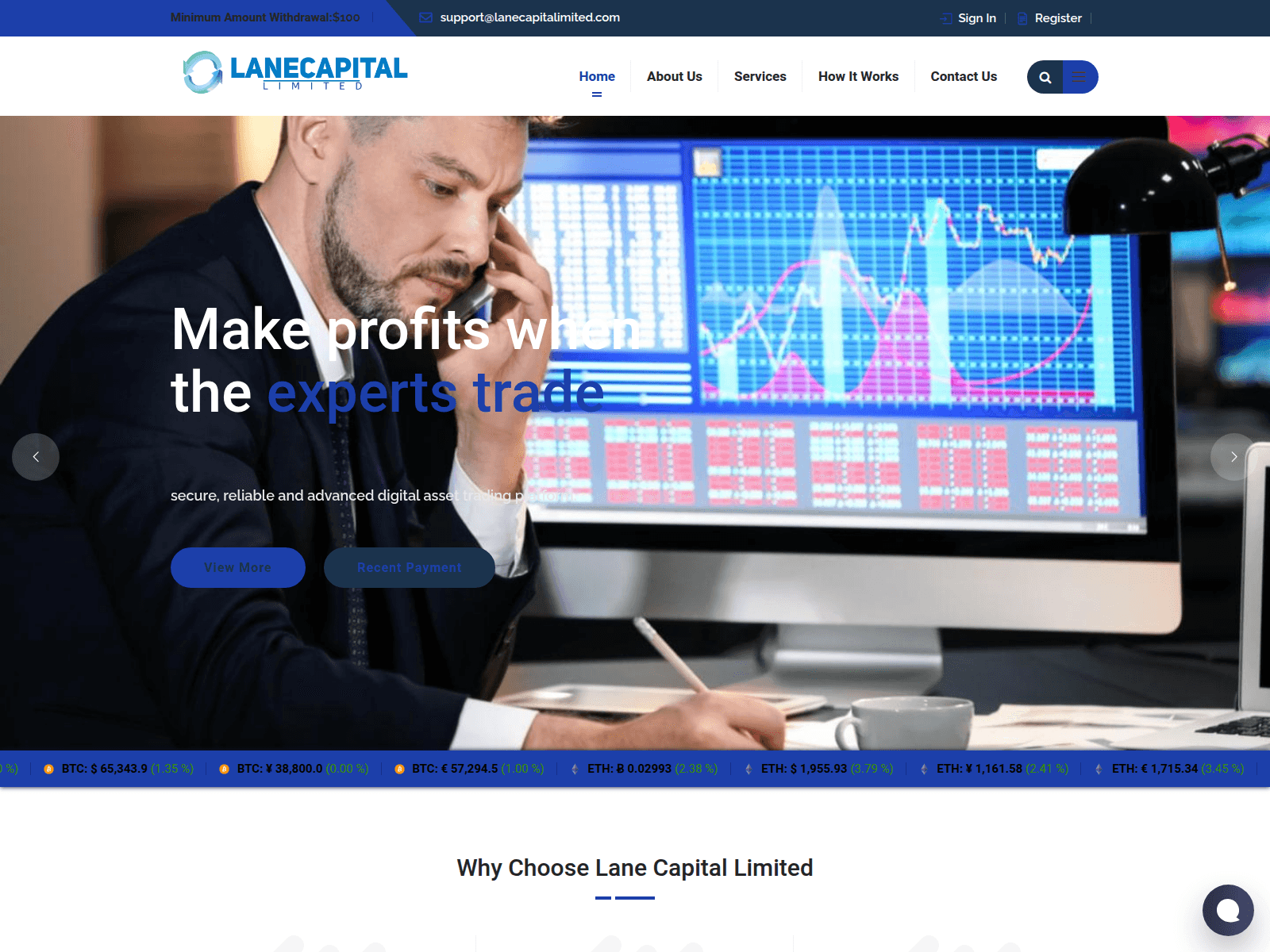 Screenshot of lanecapitalimited.com