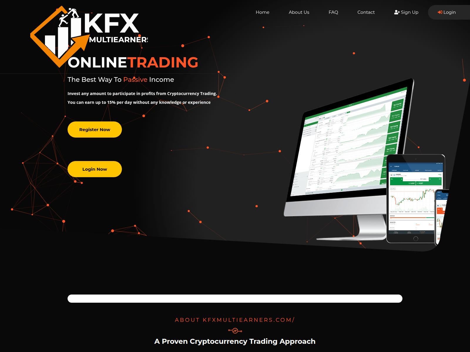 Screenshot of kfxmultiearners.com