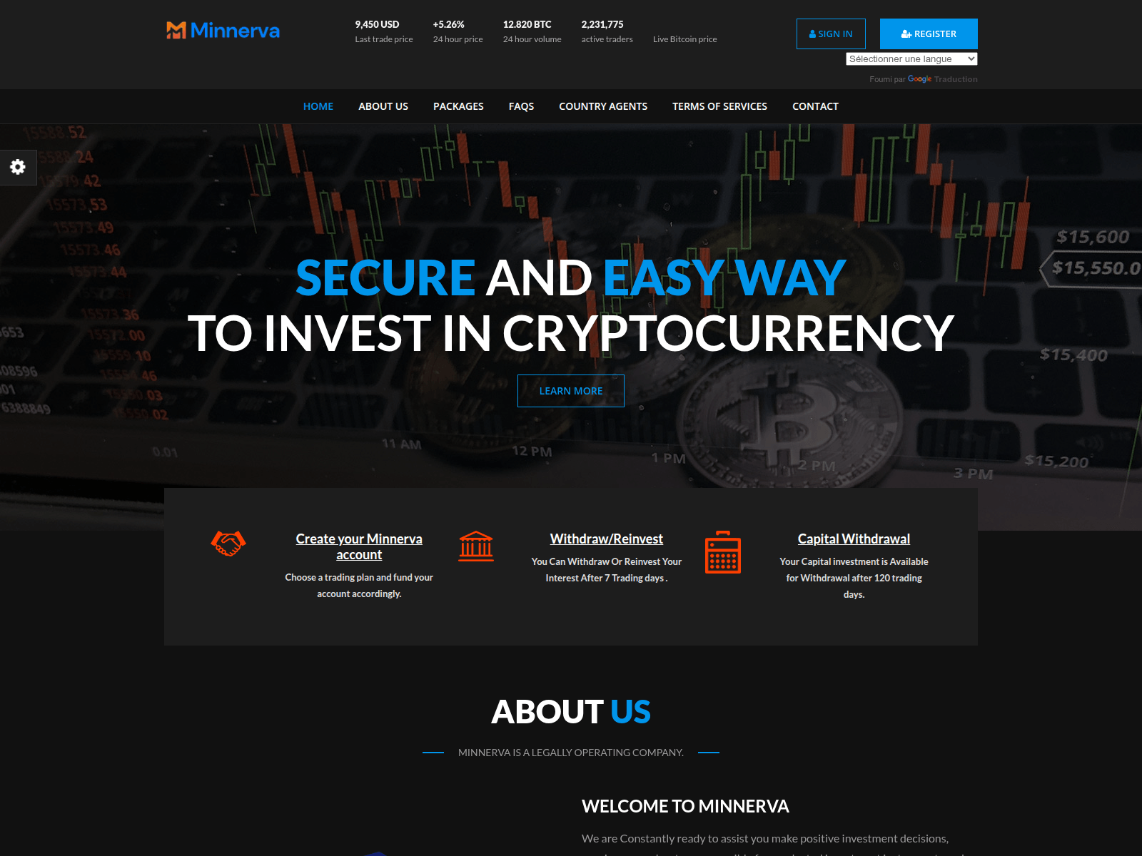 Screenshot of minnerva.net