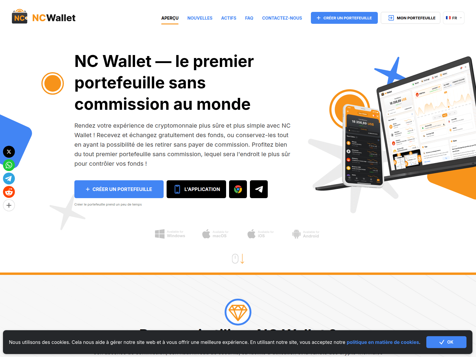 Screenshot of ncwallet.net