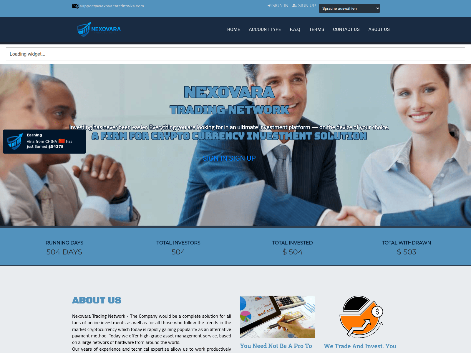 Screenshot of nexovaratrdntwks.com