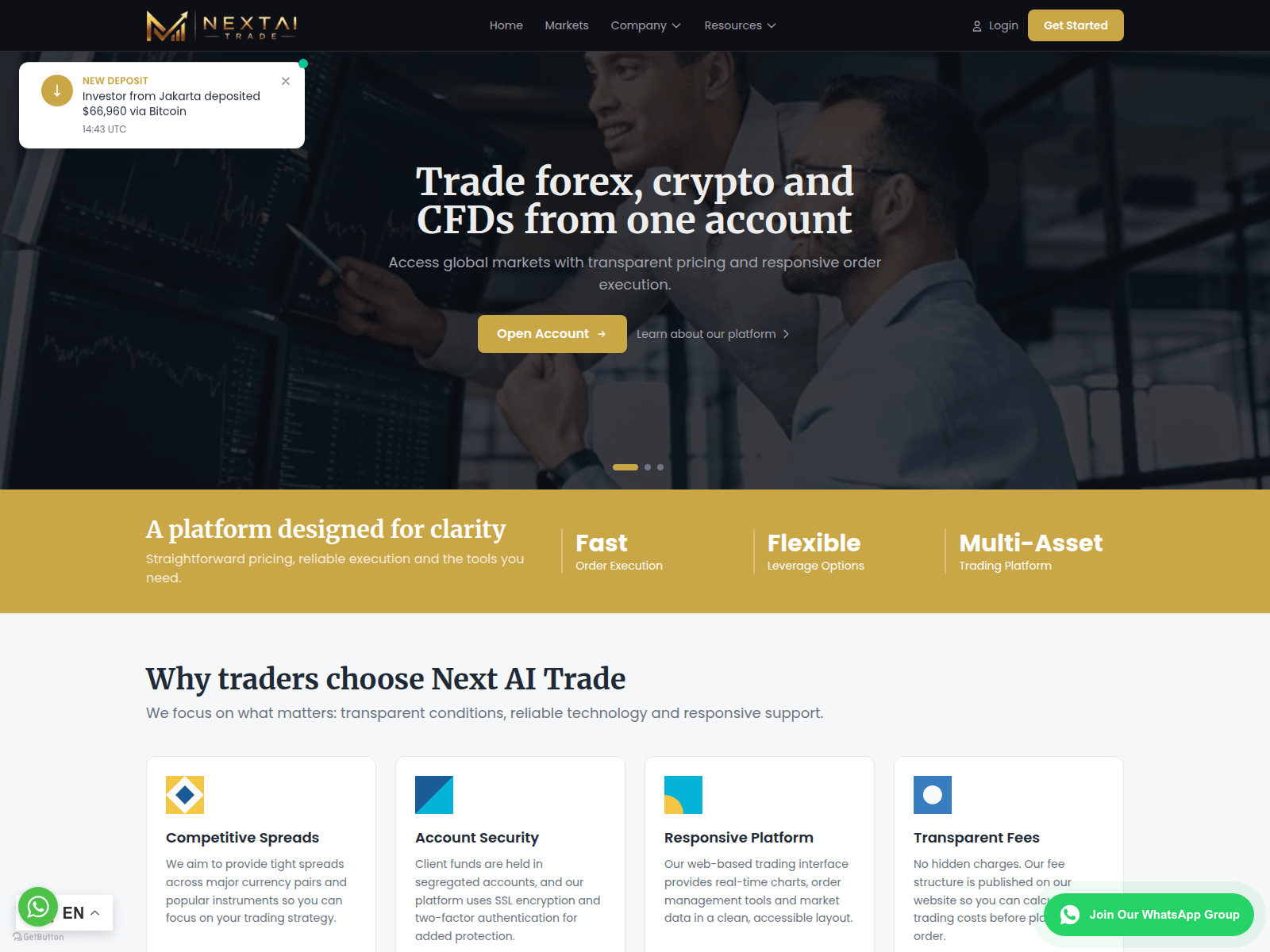 Screenshot of nextaitrade.cc
