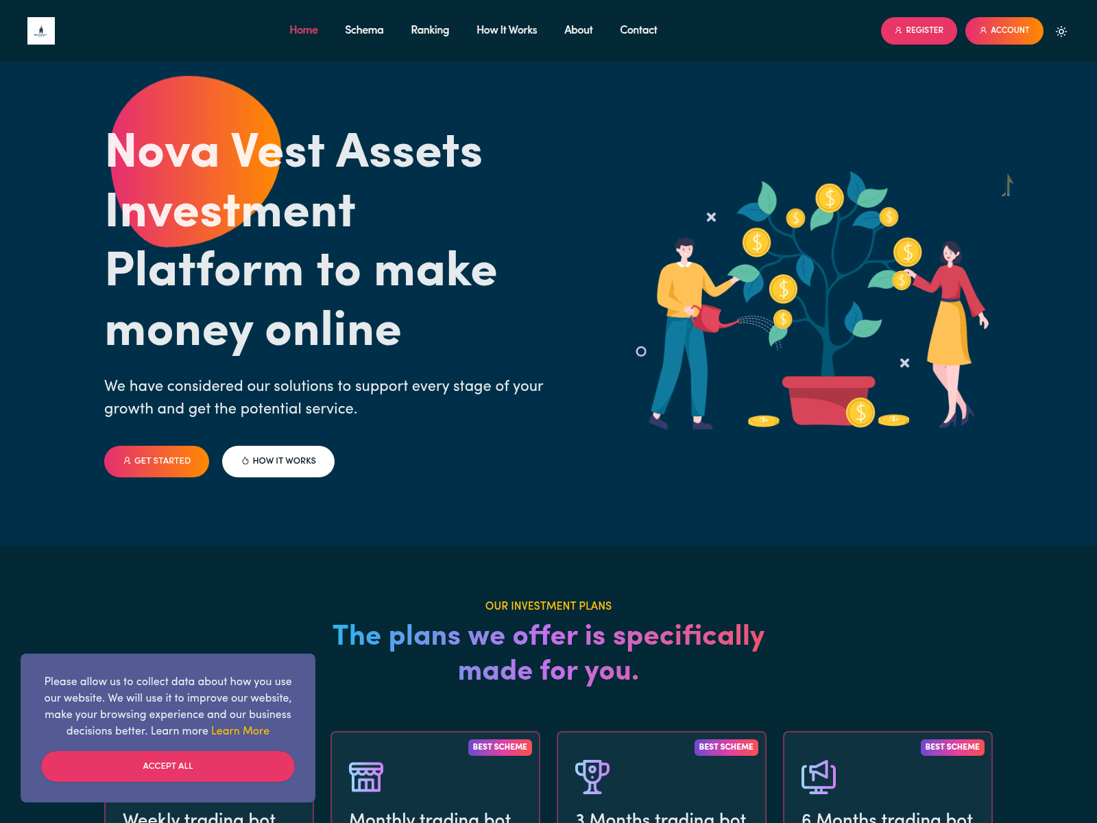 Screenshot of novavestassets.com