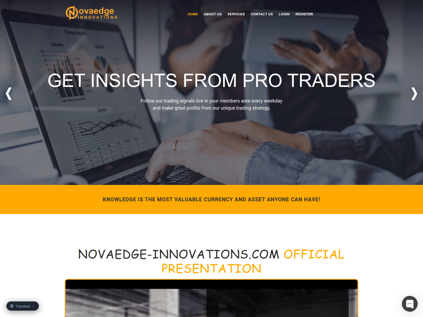 Screenshot of novaedge-innovations.com