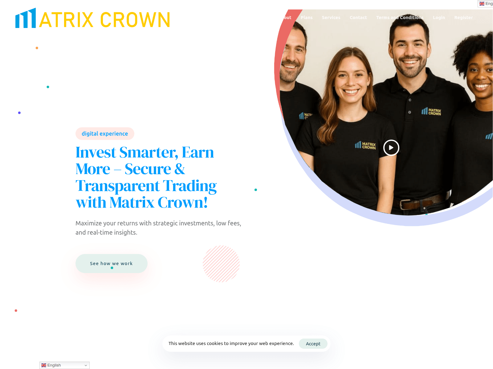 Screenshot of matrixcrown.com