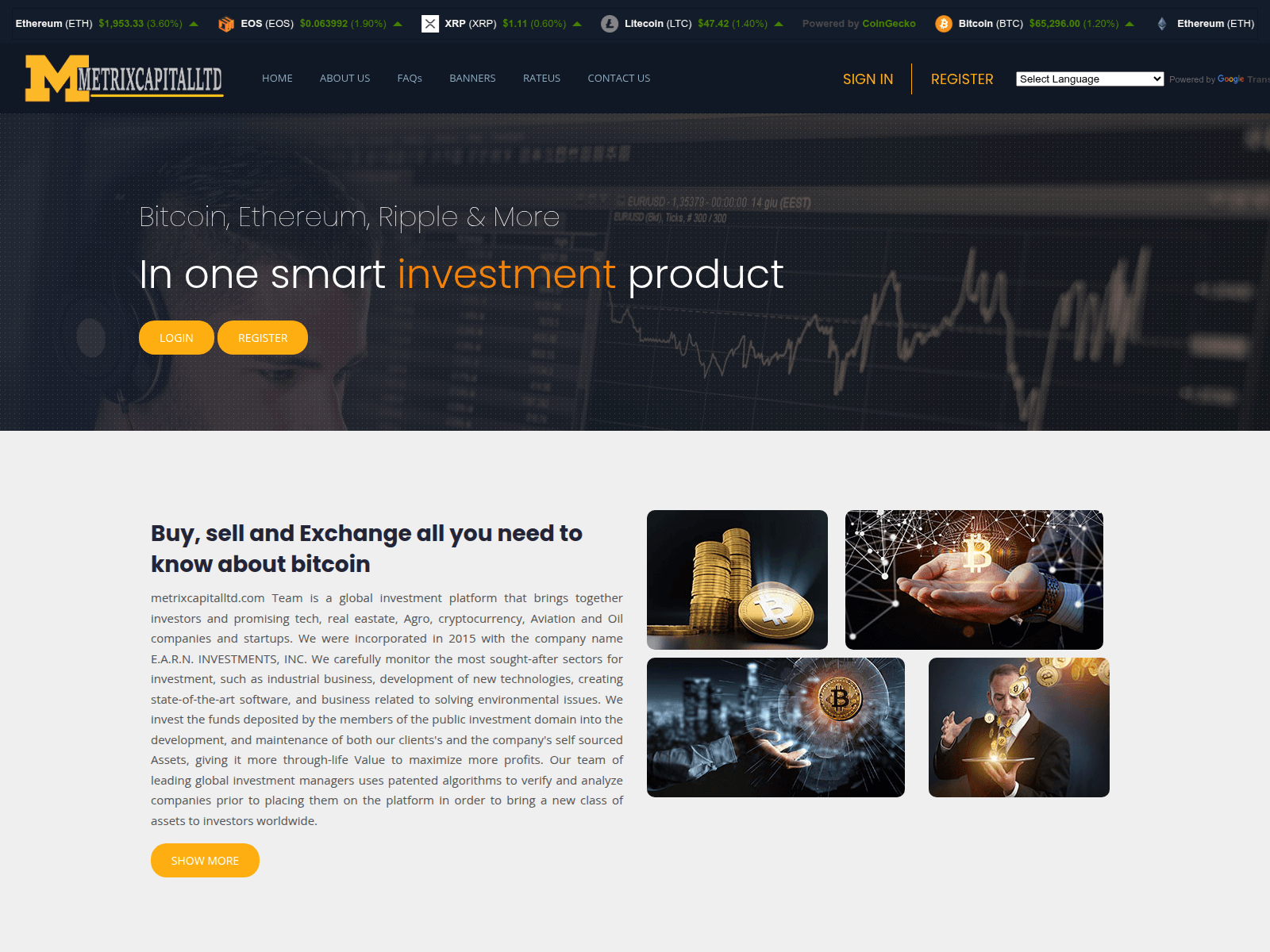 Screenshot of metrixcapitalltd.com