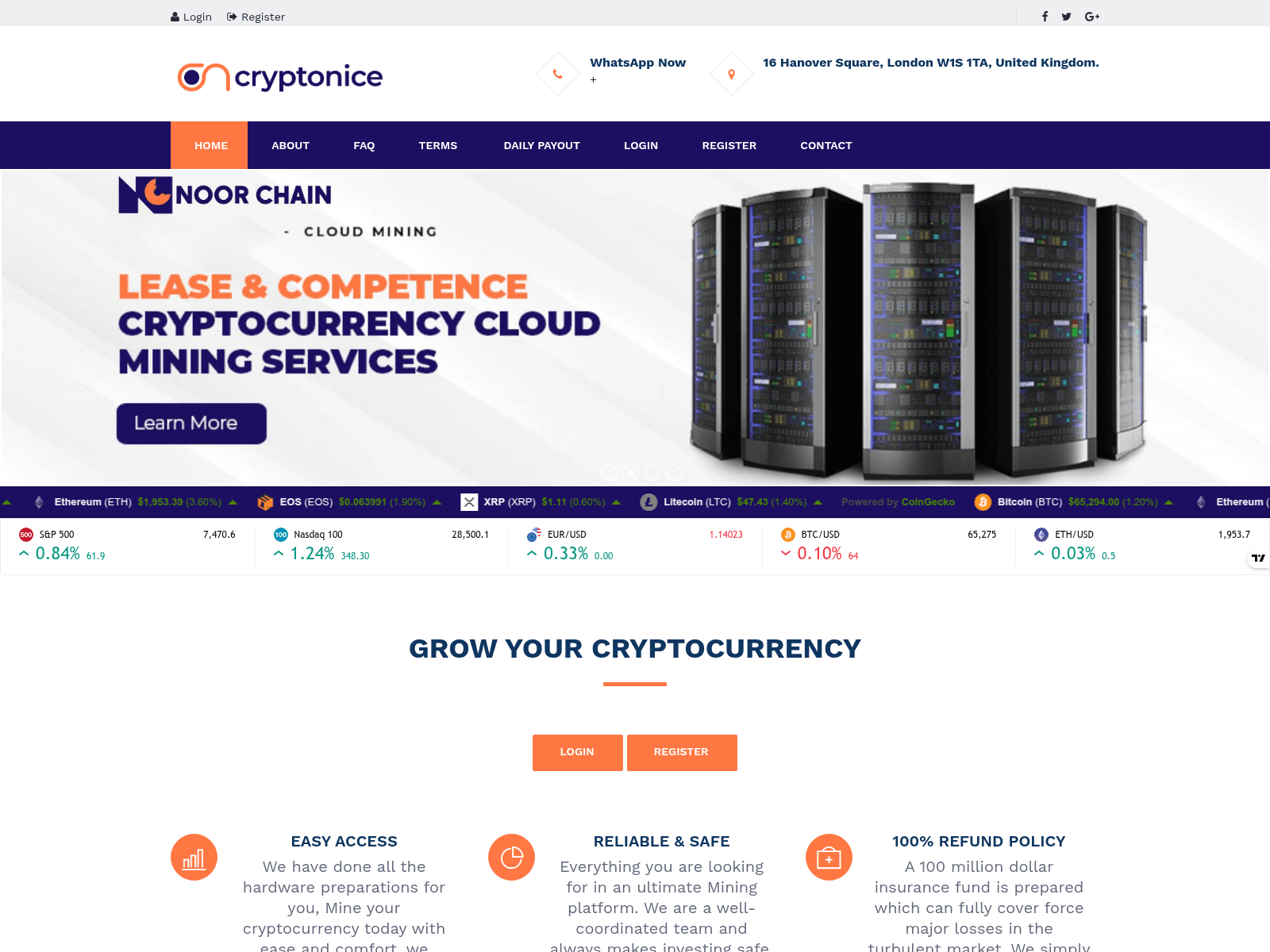 Screenshot of noor-chain.com