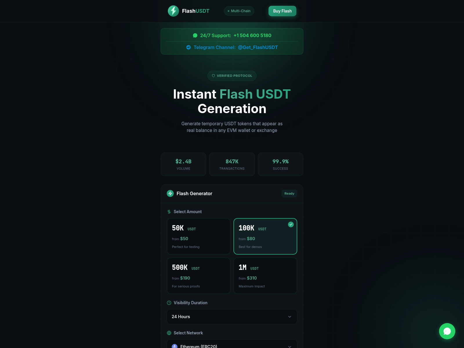 Screenshot of flash-usdt.in