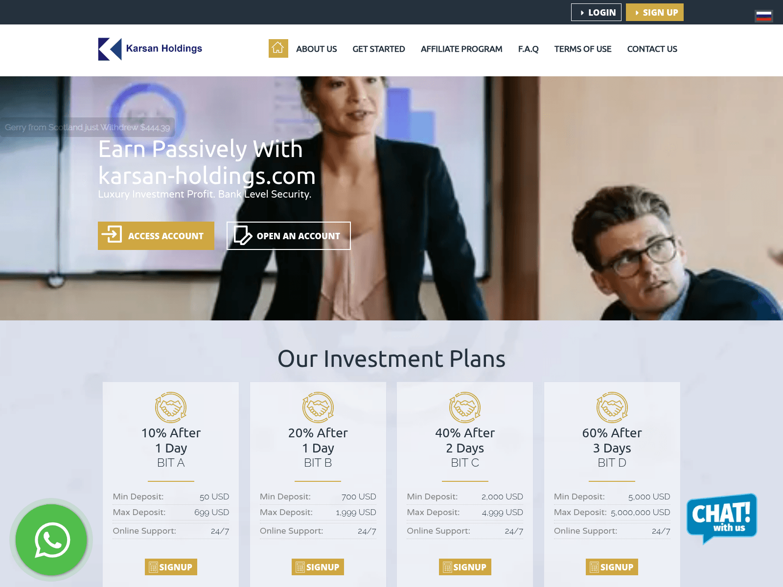 Screenshot of karsan-holdings.com