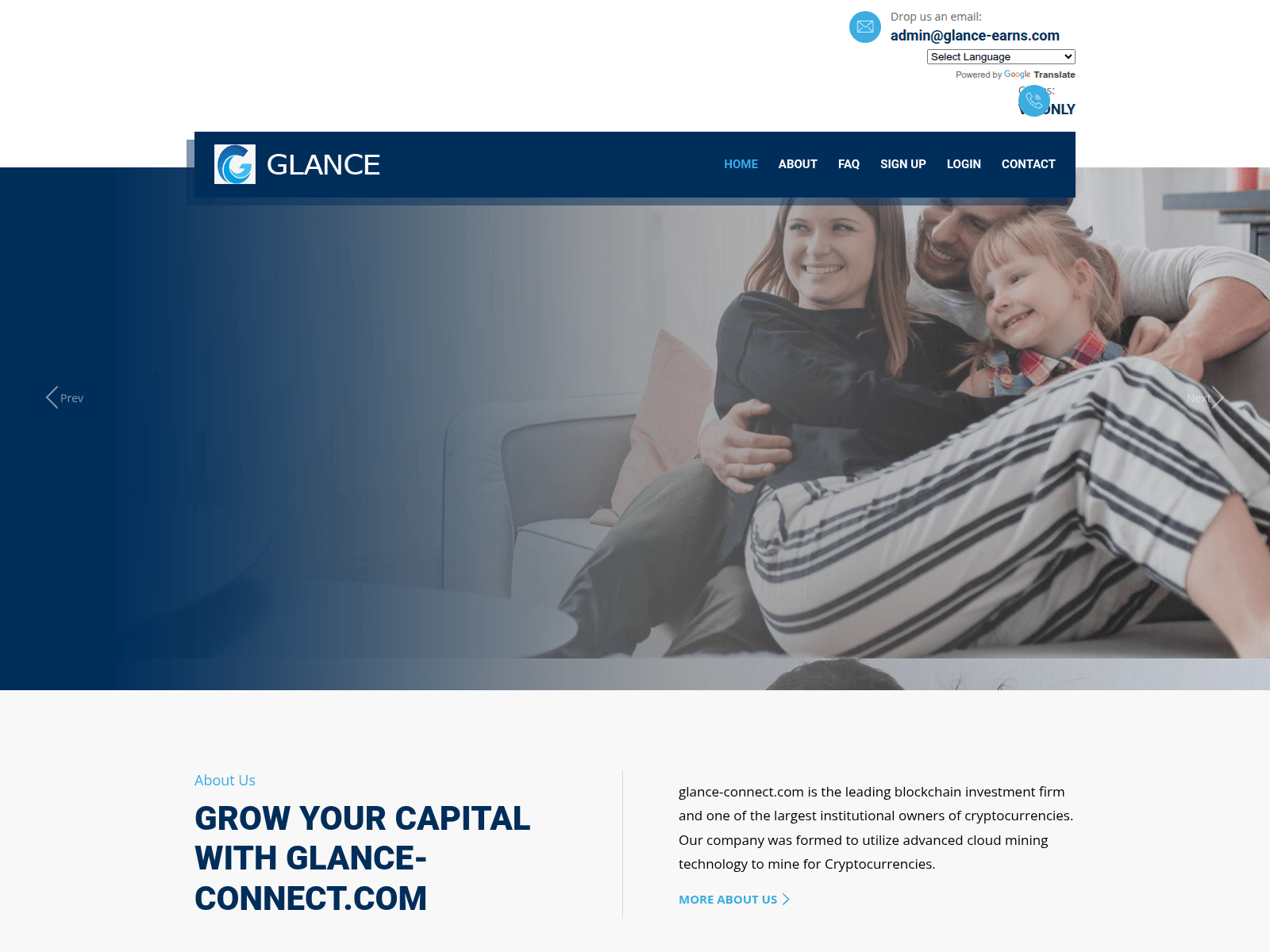 Screenshot of glance-connect.com