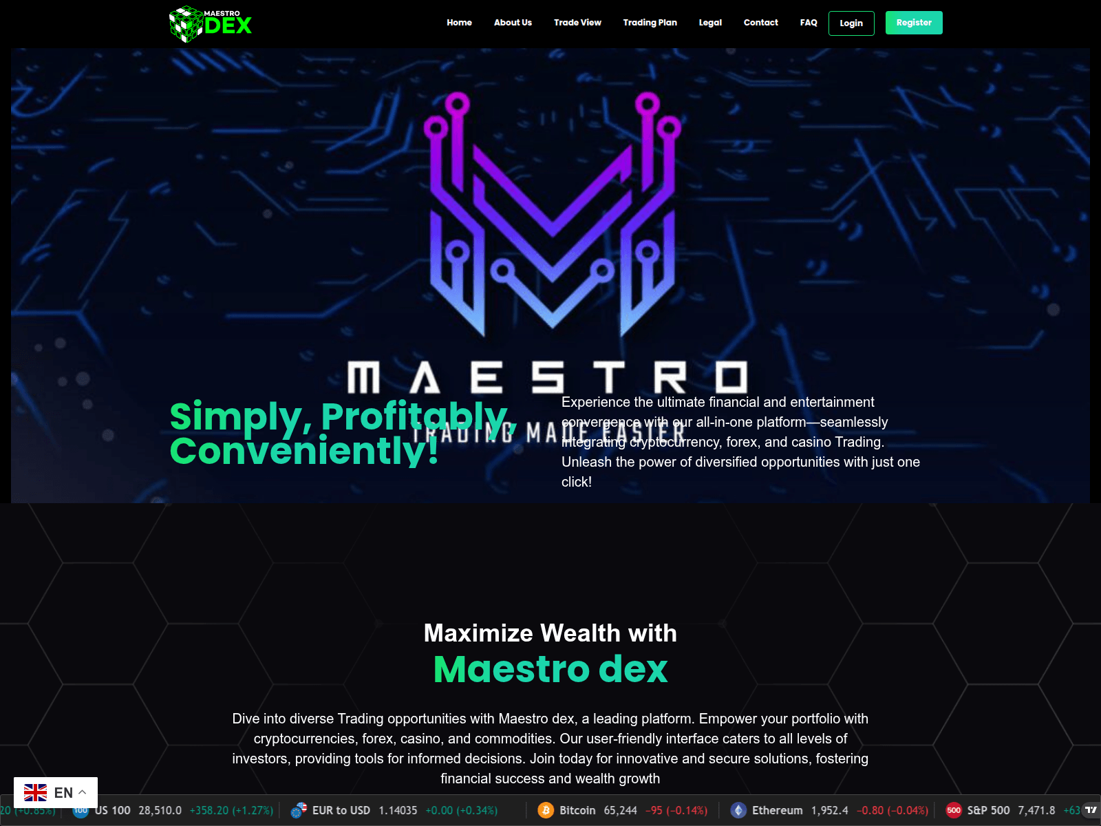 Screenshot of maestrodex.net