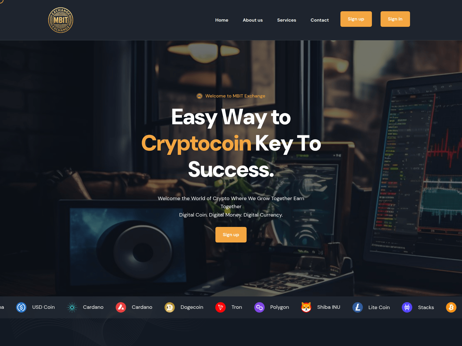 Screenshot of mbitexchange.com