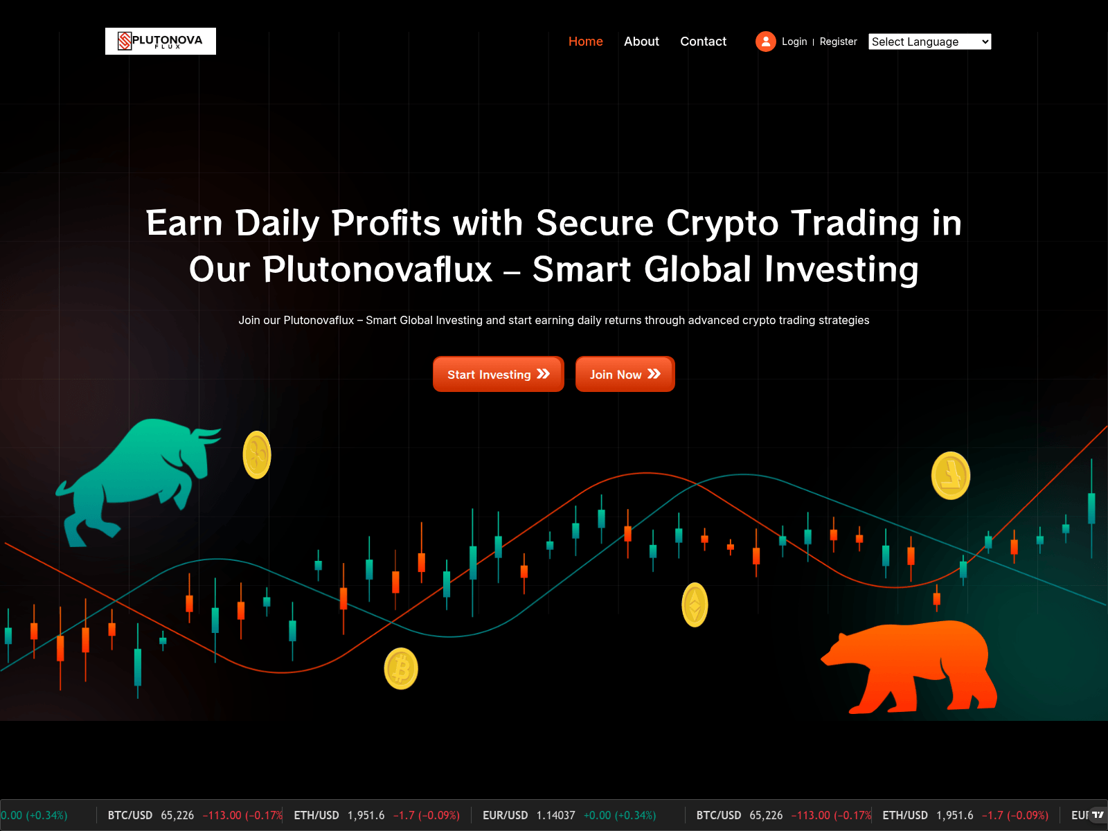 Screenshot of plutonovaflux.com