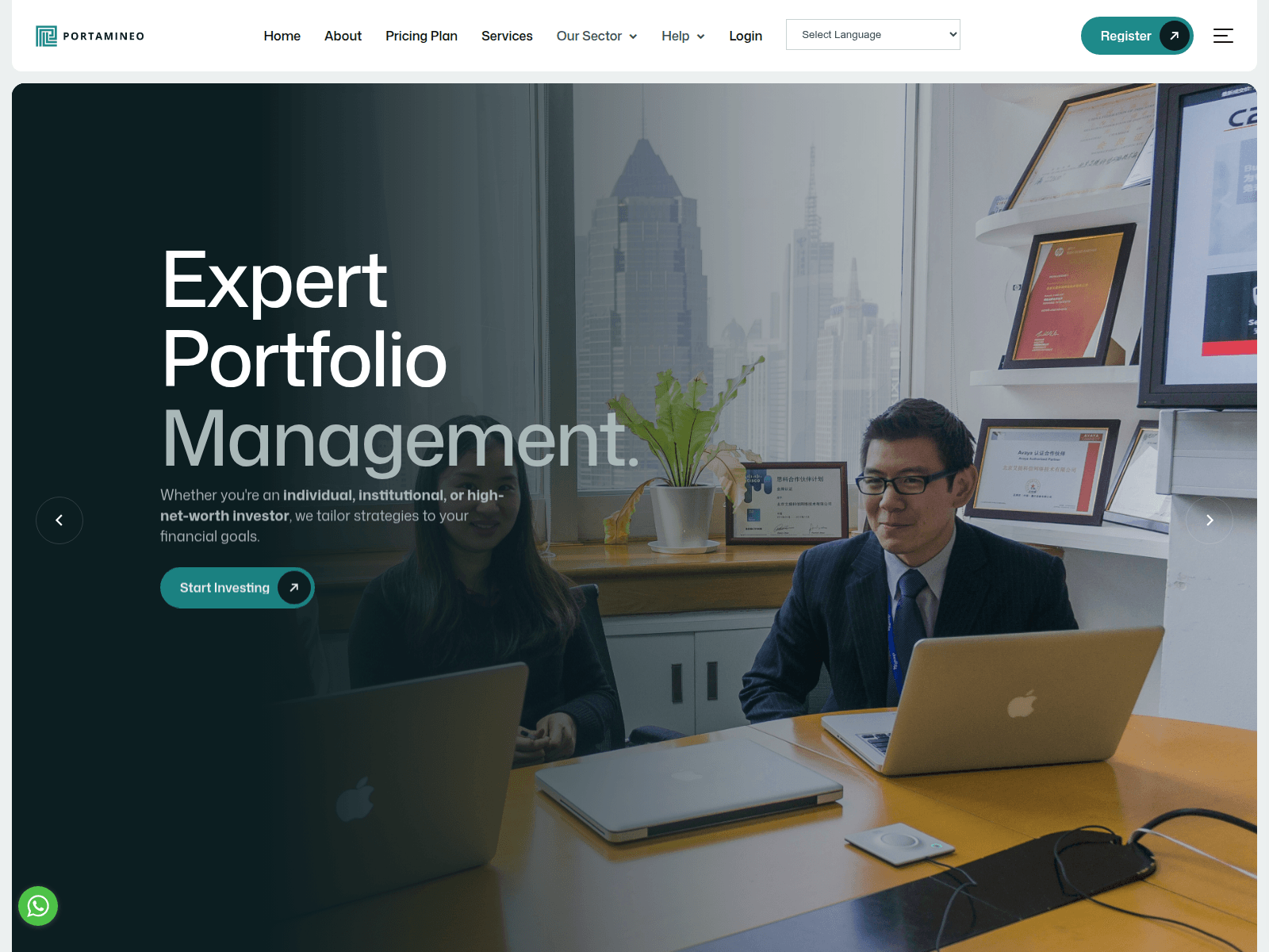 Screenshot of portamineo.com