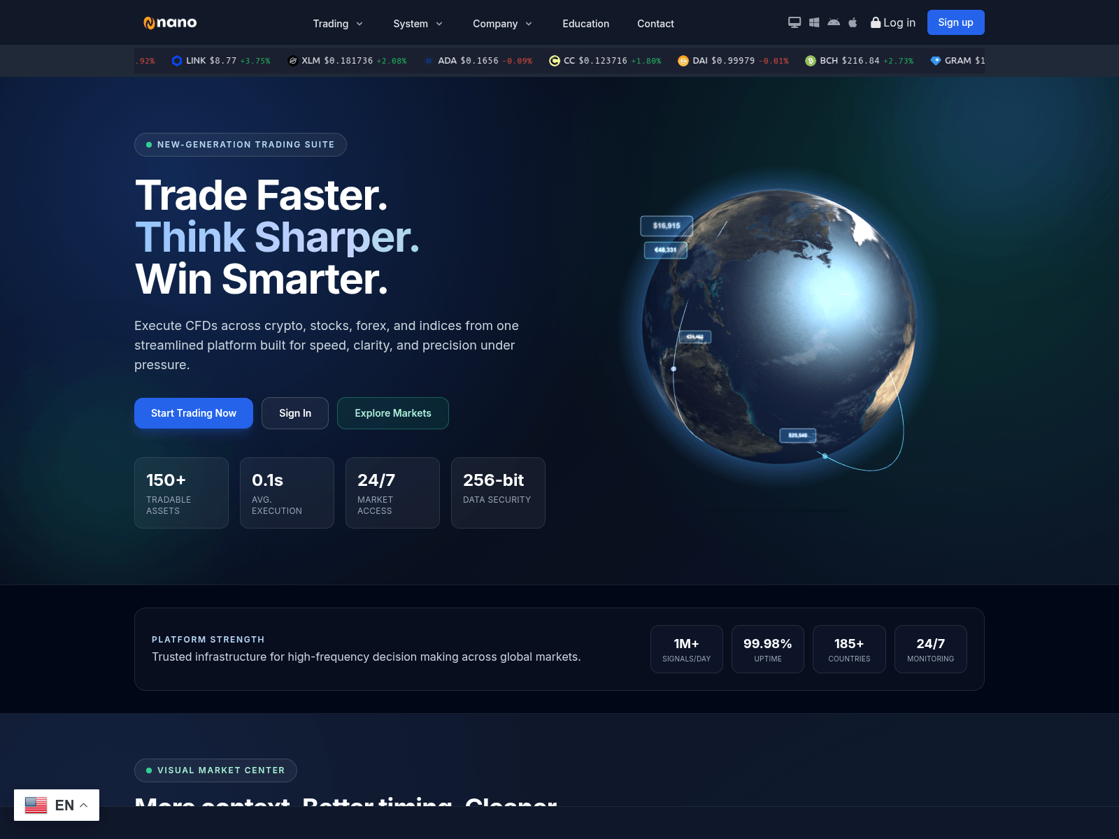 Screenshot of nanoptionz.com