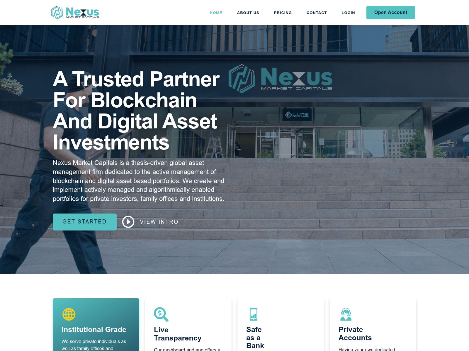 Screenshot of nexusmarketcapitals.com