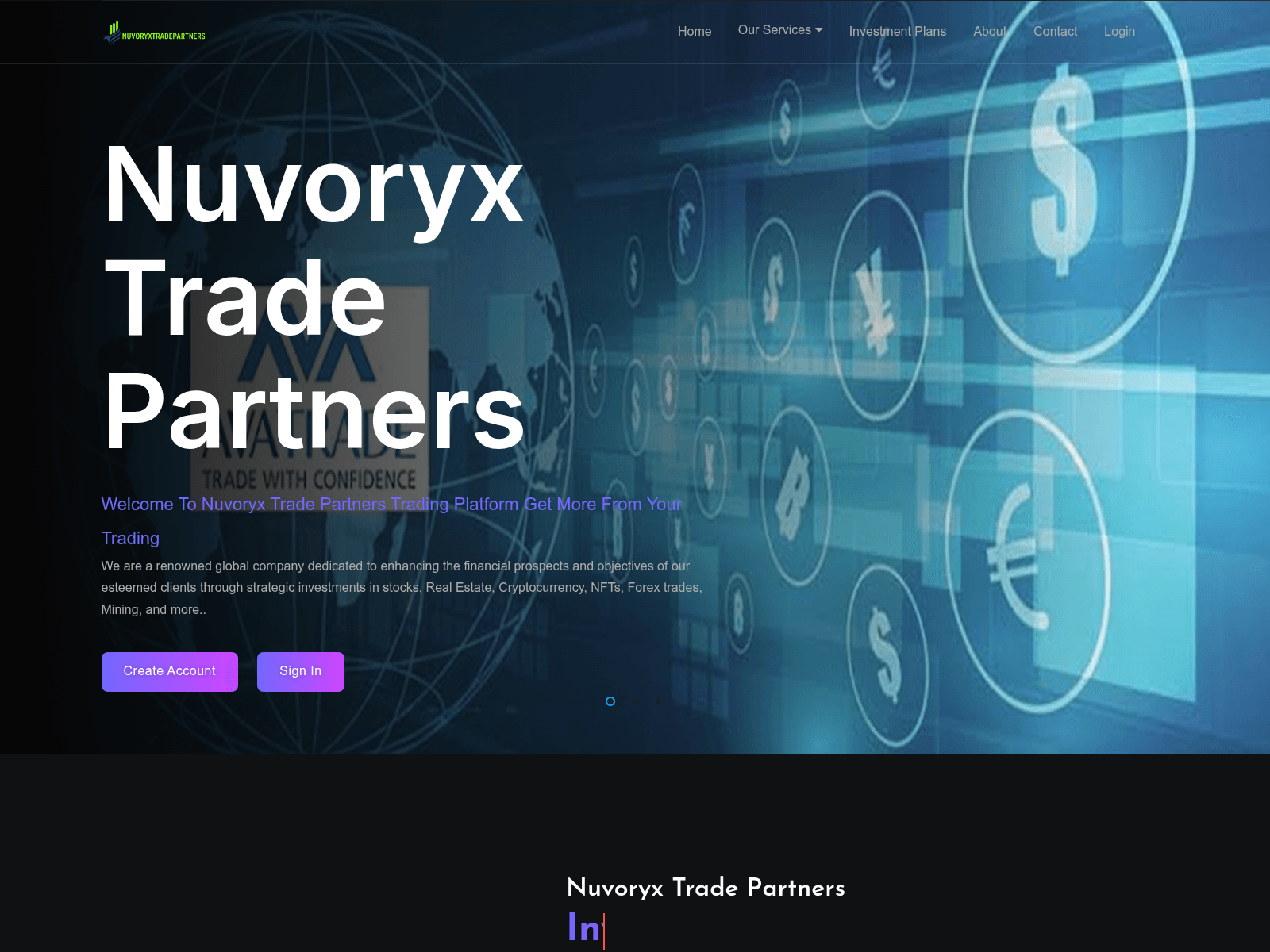 Screenshot of nuvoryxtradepartners.com