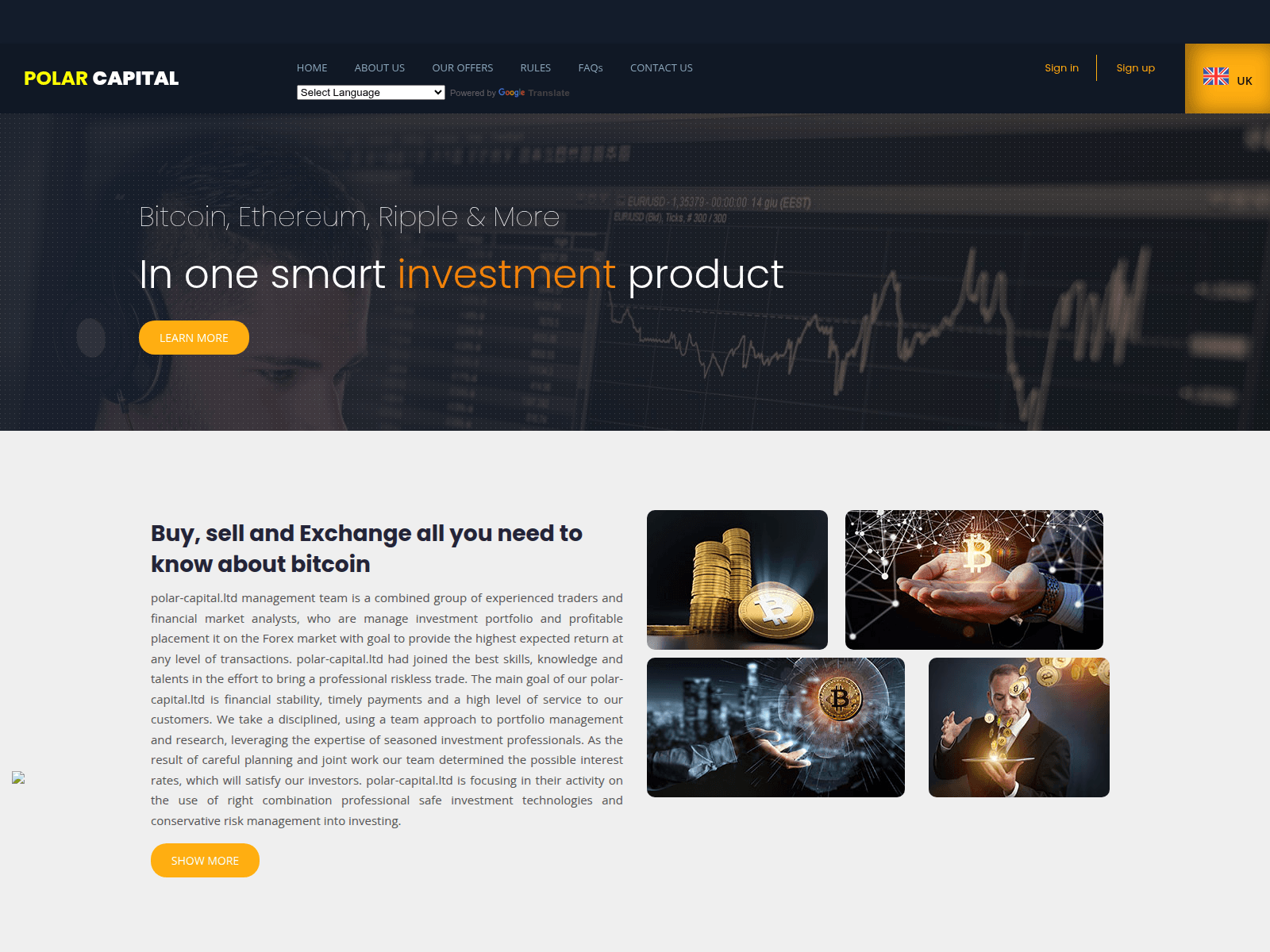 Screenshot of polar-capital.ltd