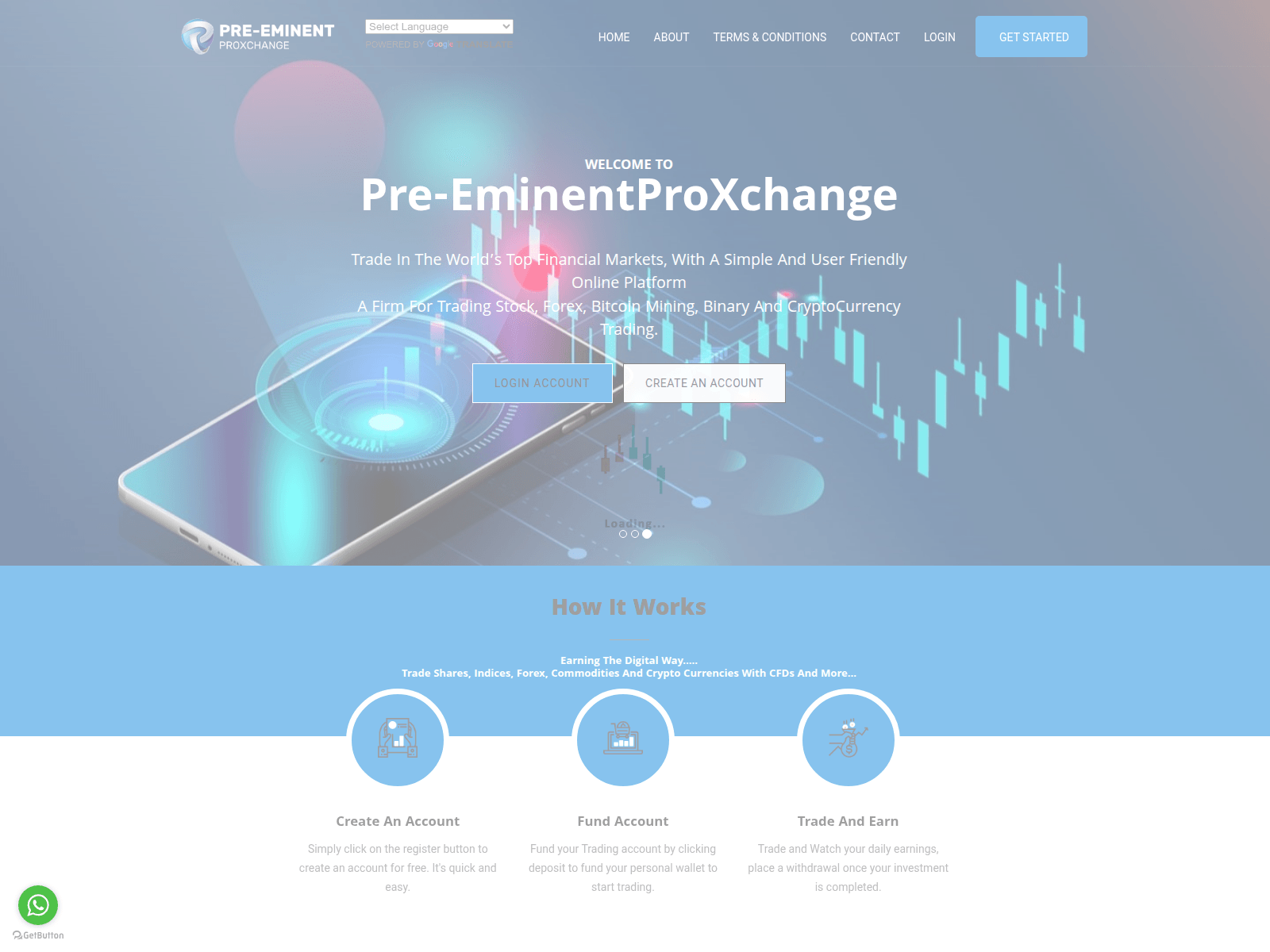 Screenshot of pre-eminentproxchange.com