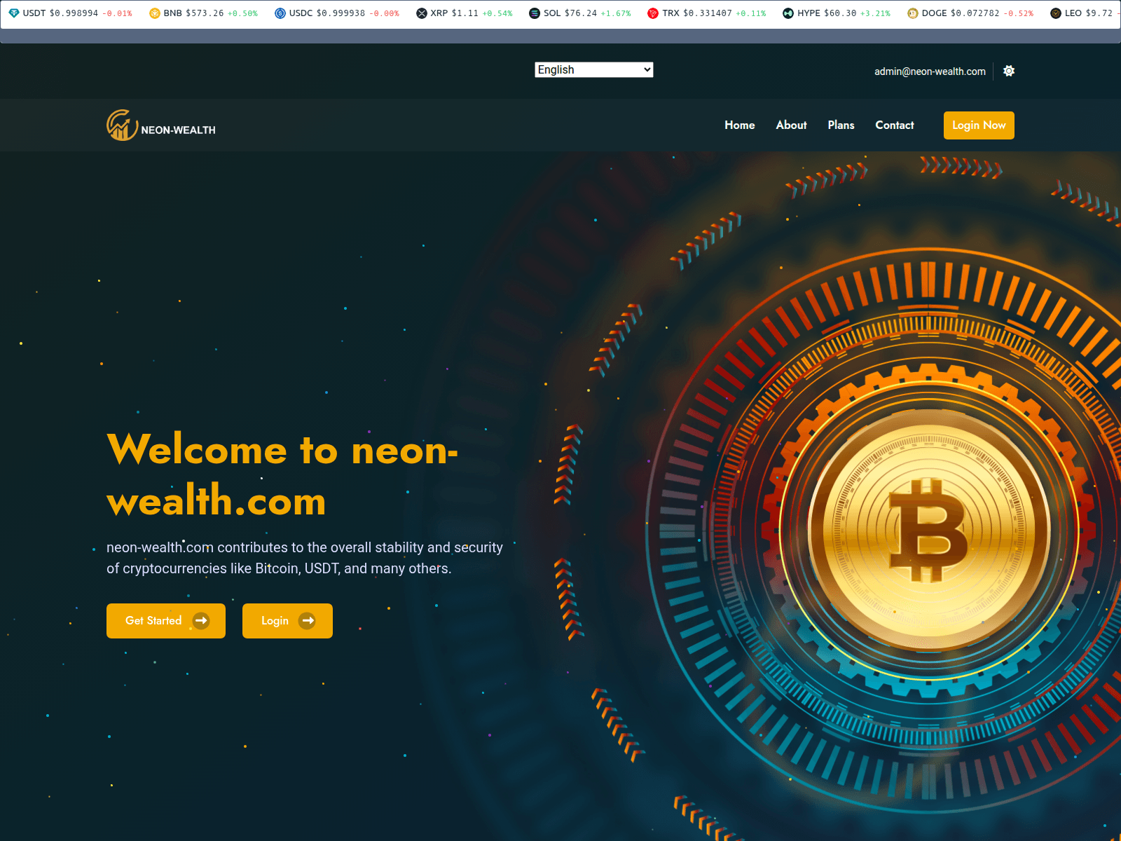 Screenshot of neon-wealth.com