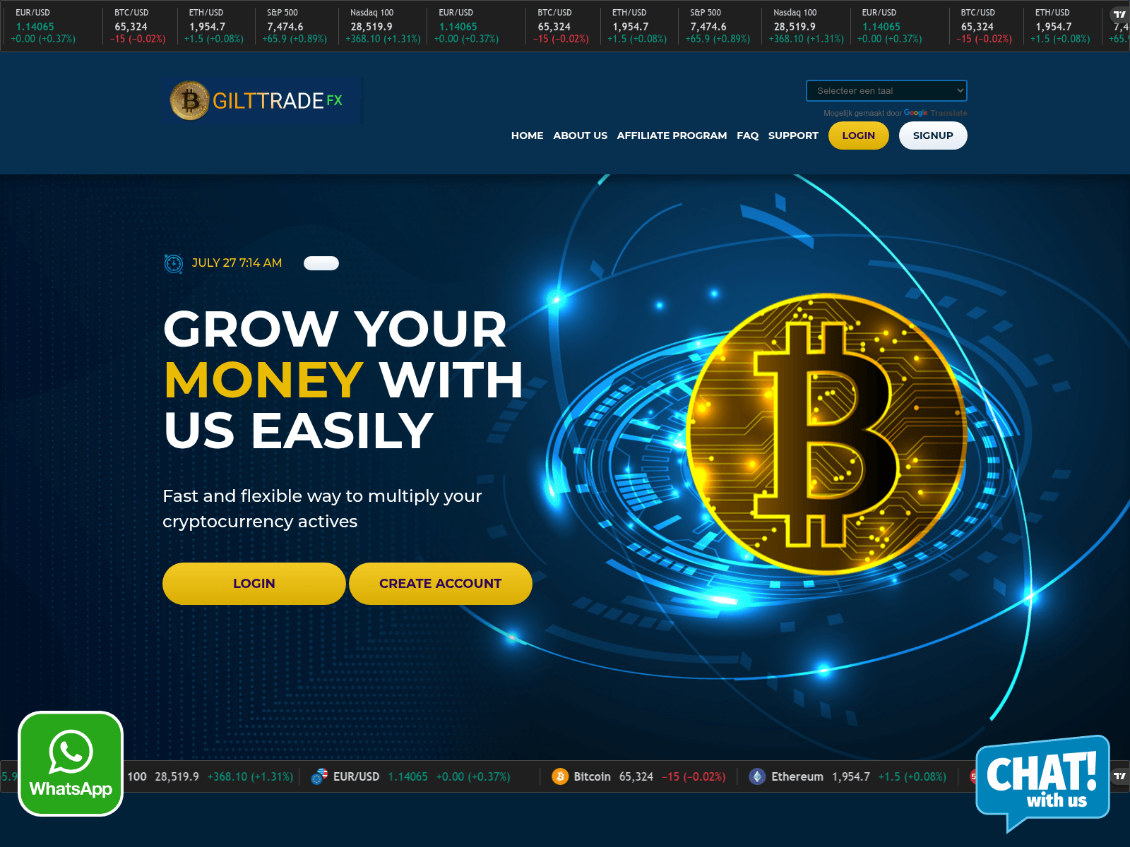 Screenshot of gilttradefx.com