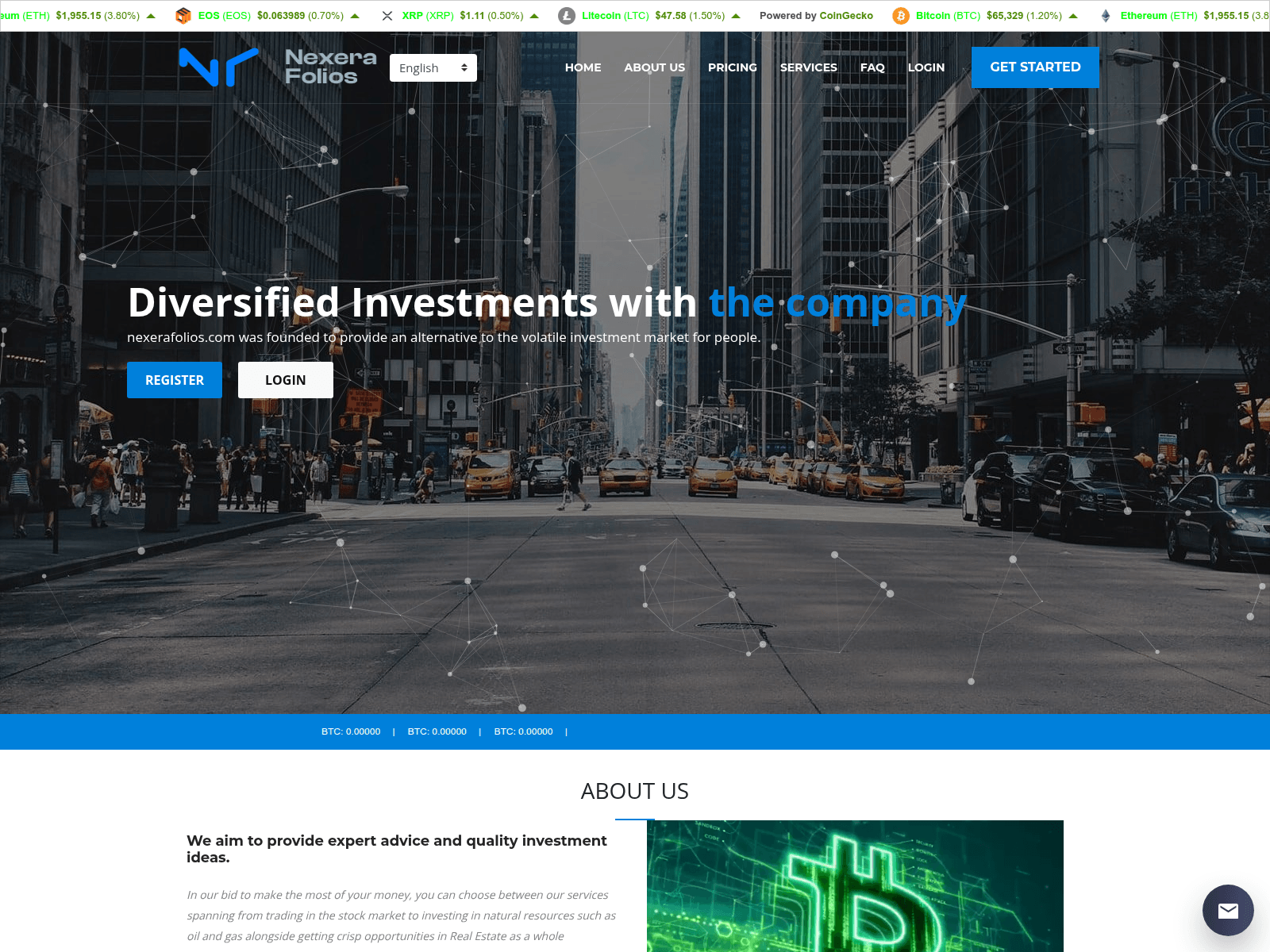 Screenshot of nexerafolios.com