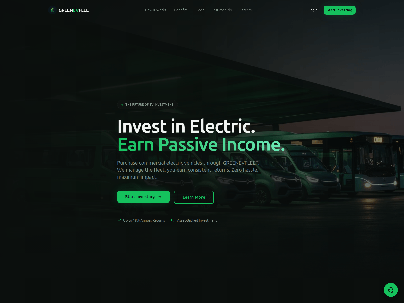 Screenshot of greenevfleet.org