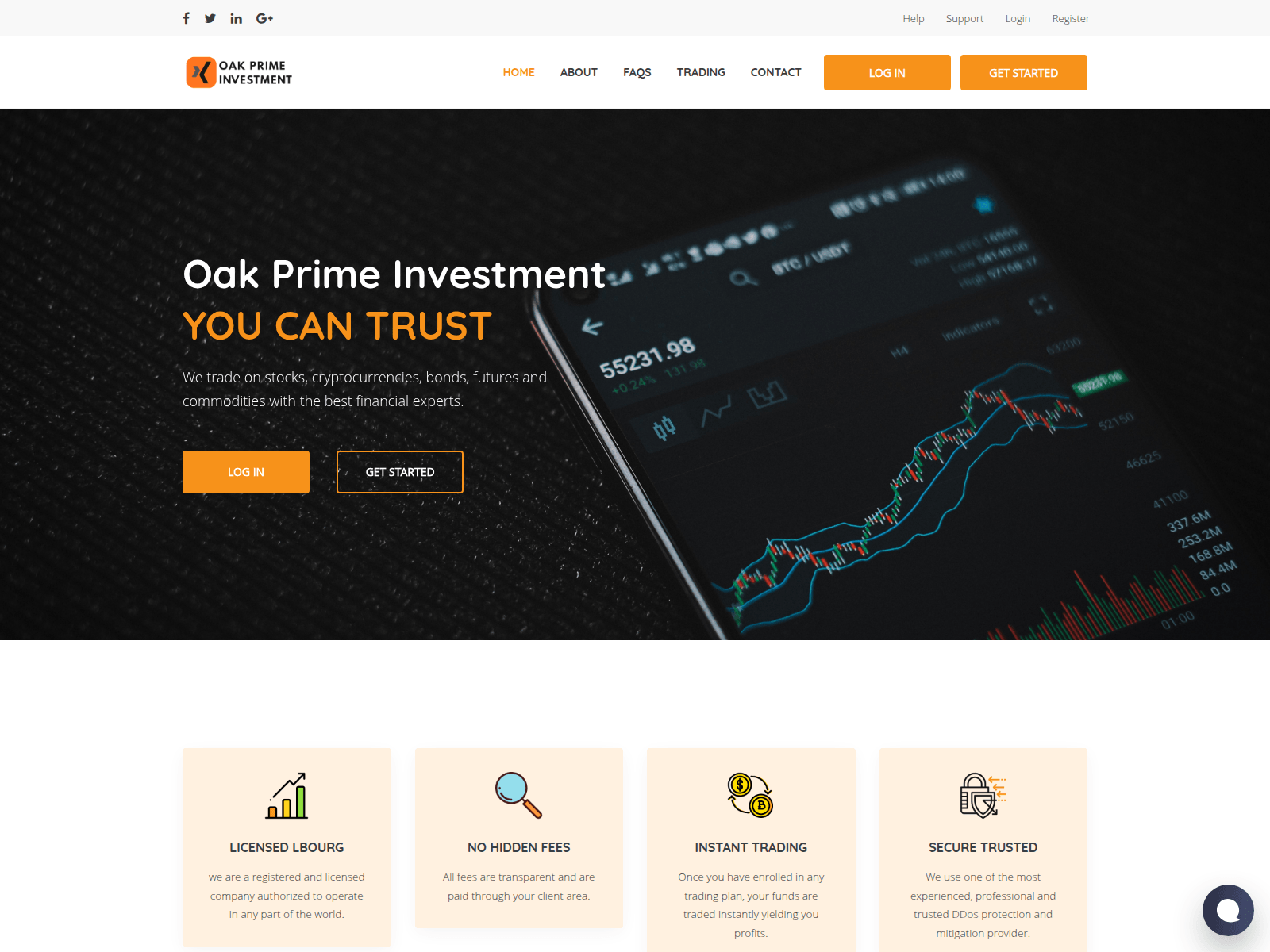 Screenshot of oakprimeinvestments.com