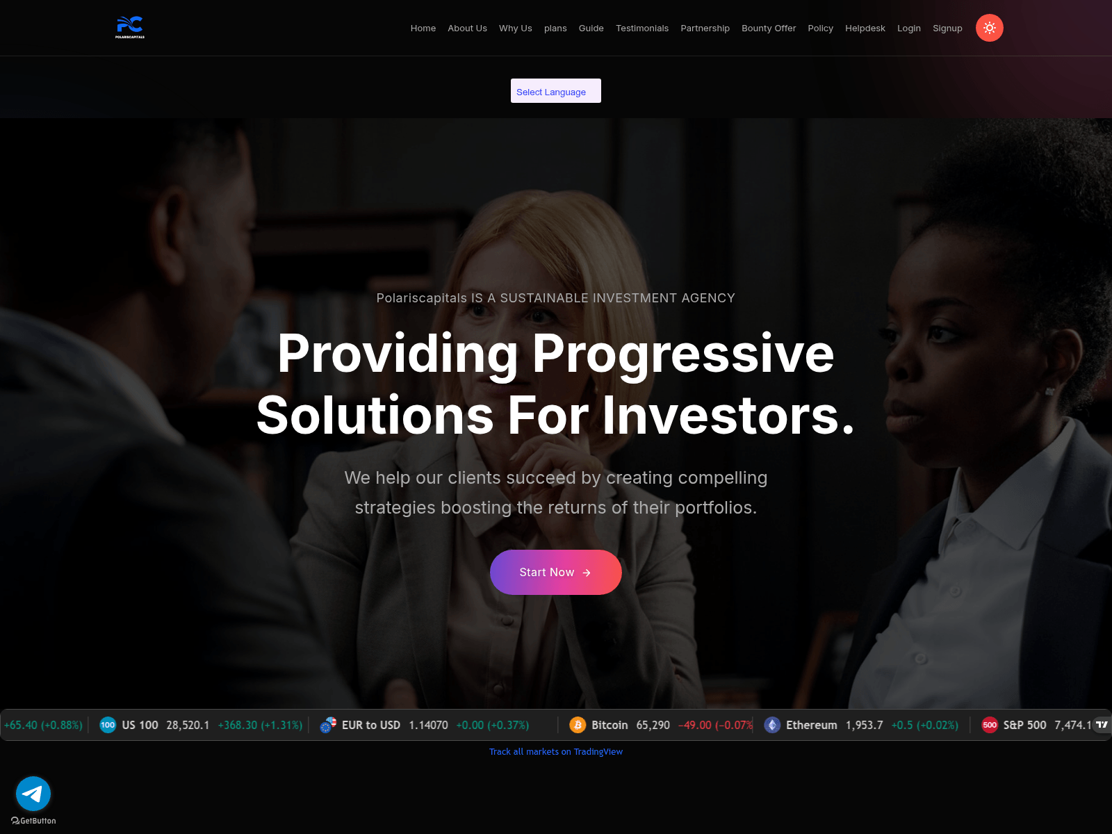 Screenshot of polariscapital.online