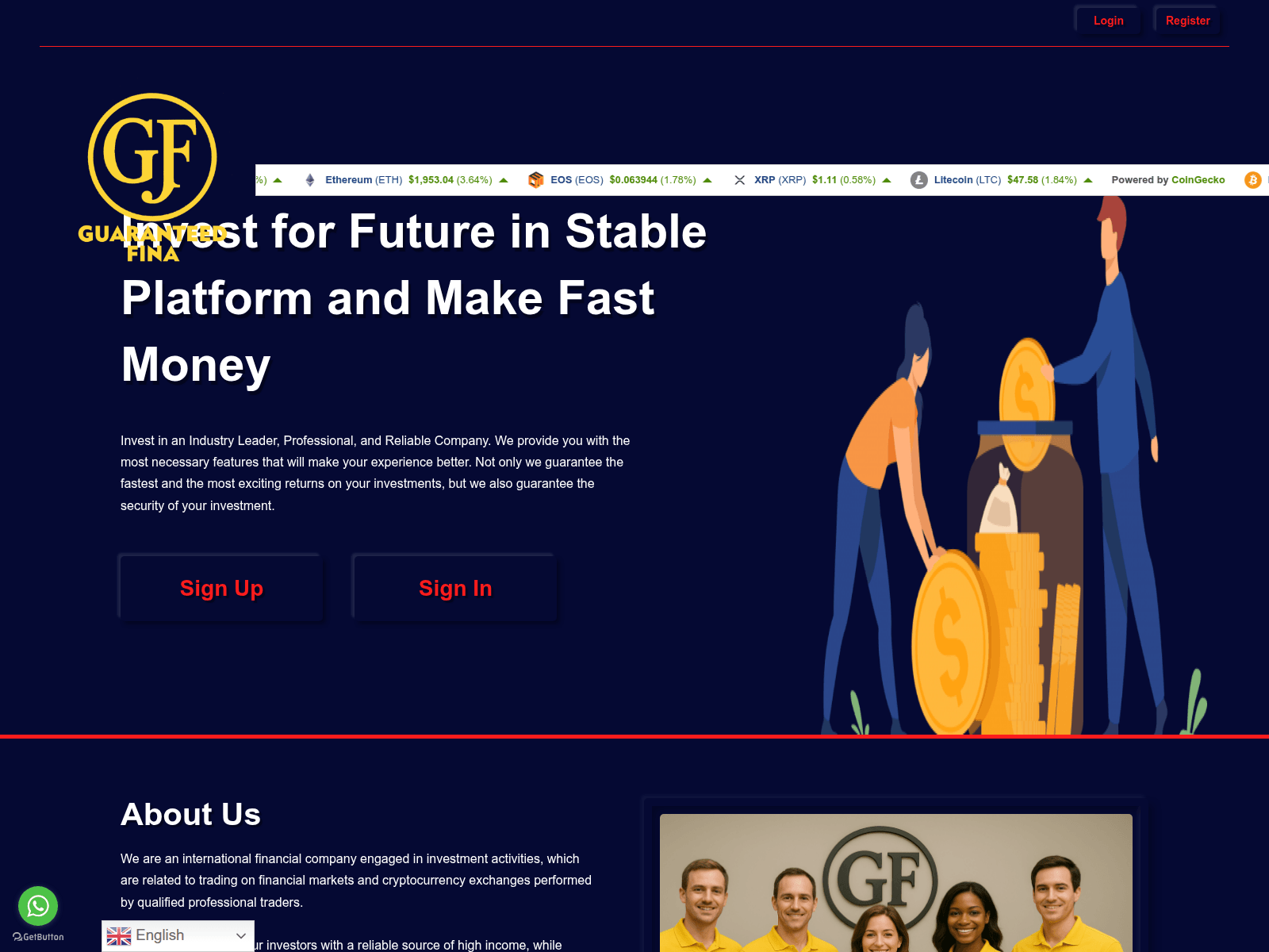 Screenshot of guaranteedfina.org