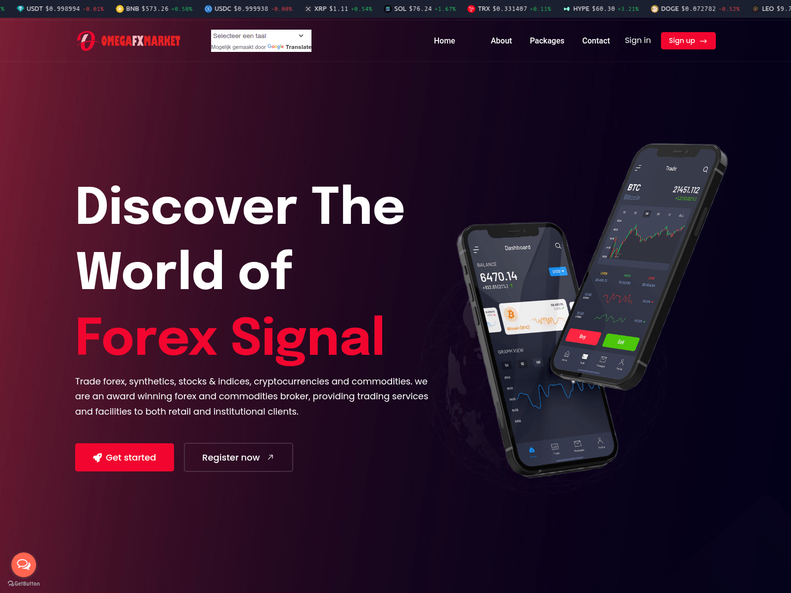Screenshot of omegafxmarket.com.premiumguaranteebk.com