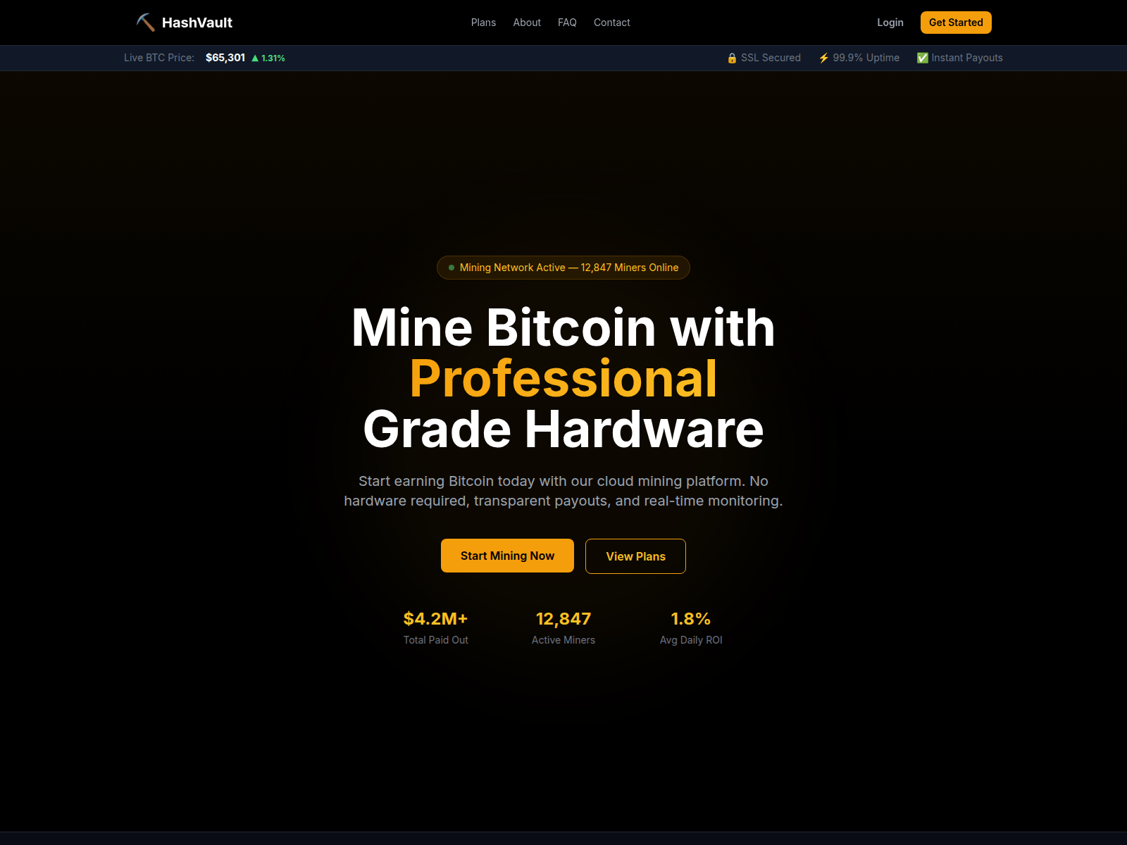 Screenshot of hashvault.site