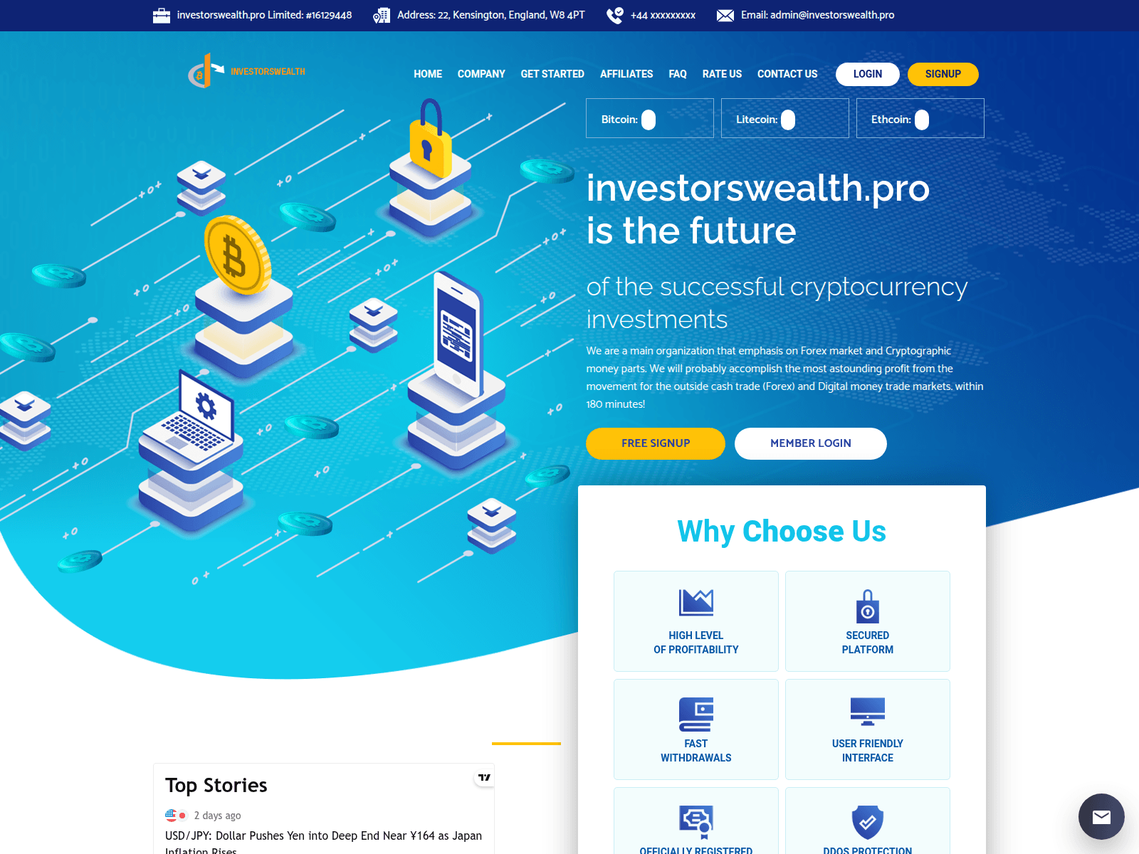 Screenshot of investorswealth.pro