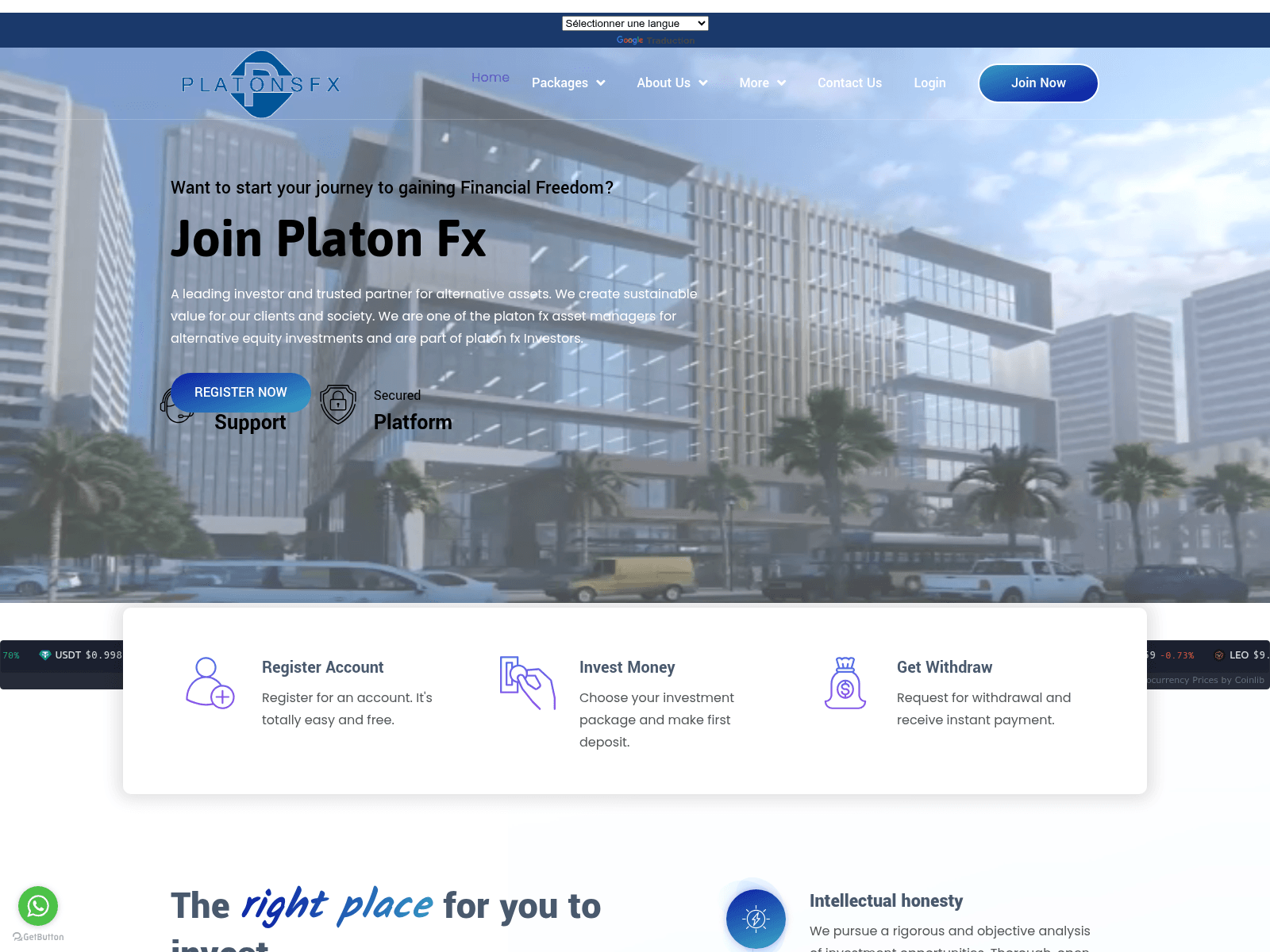 Screenshot of platonsfx.com