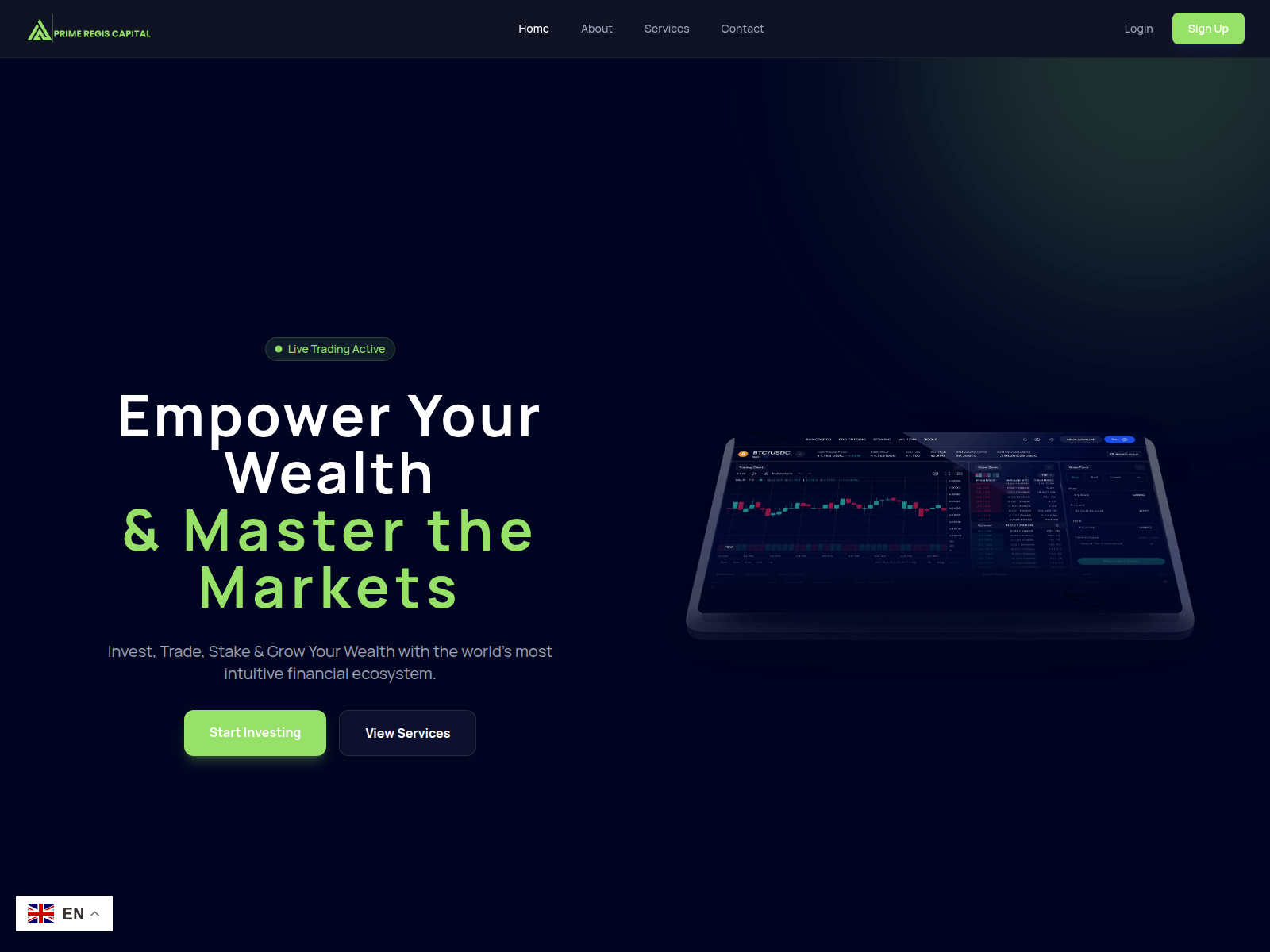 Screenshot of primeregiscapital.com