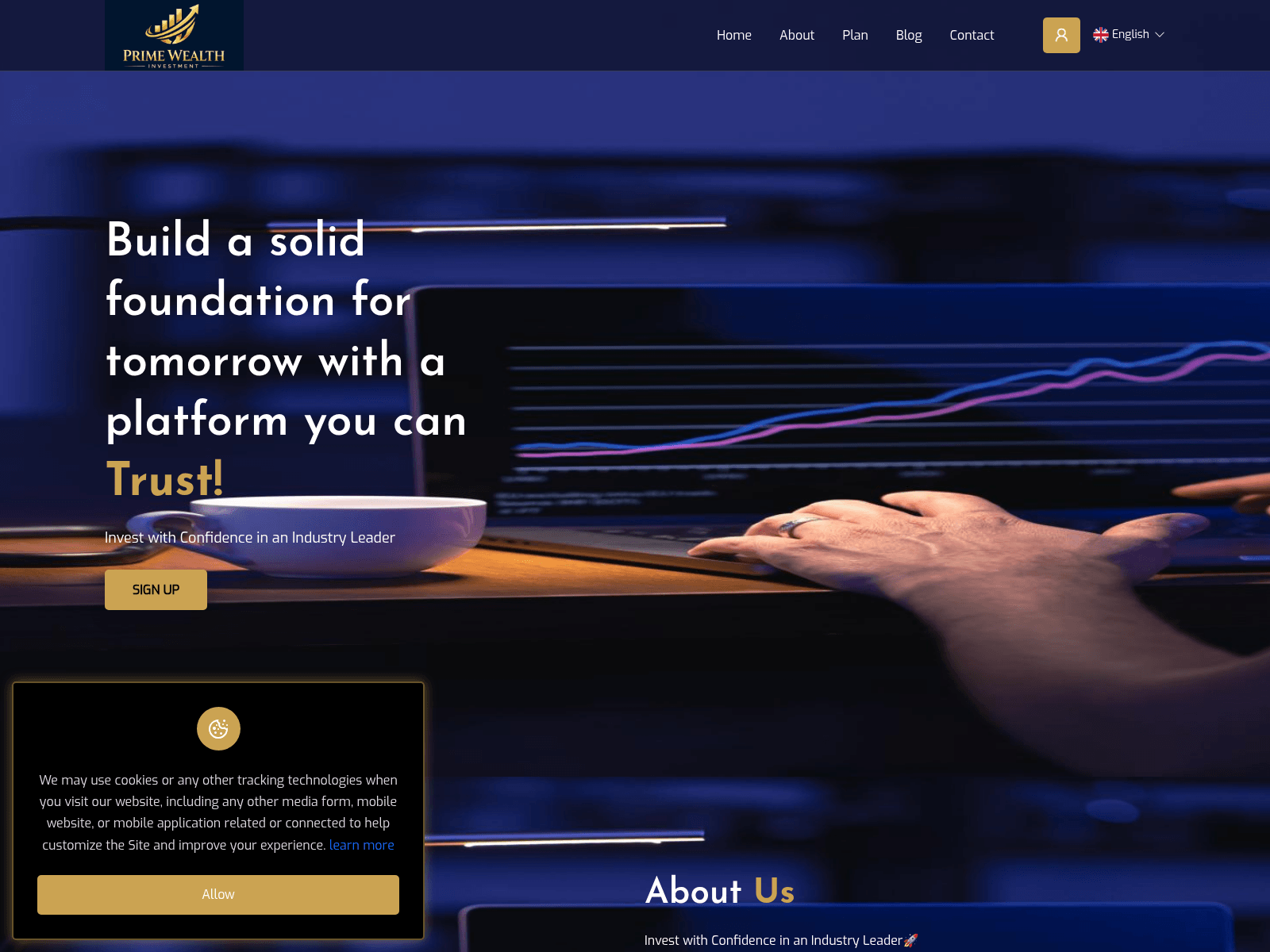 Screenshot of primewealthinvestments.com