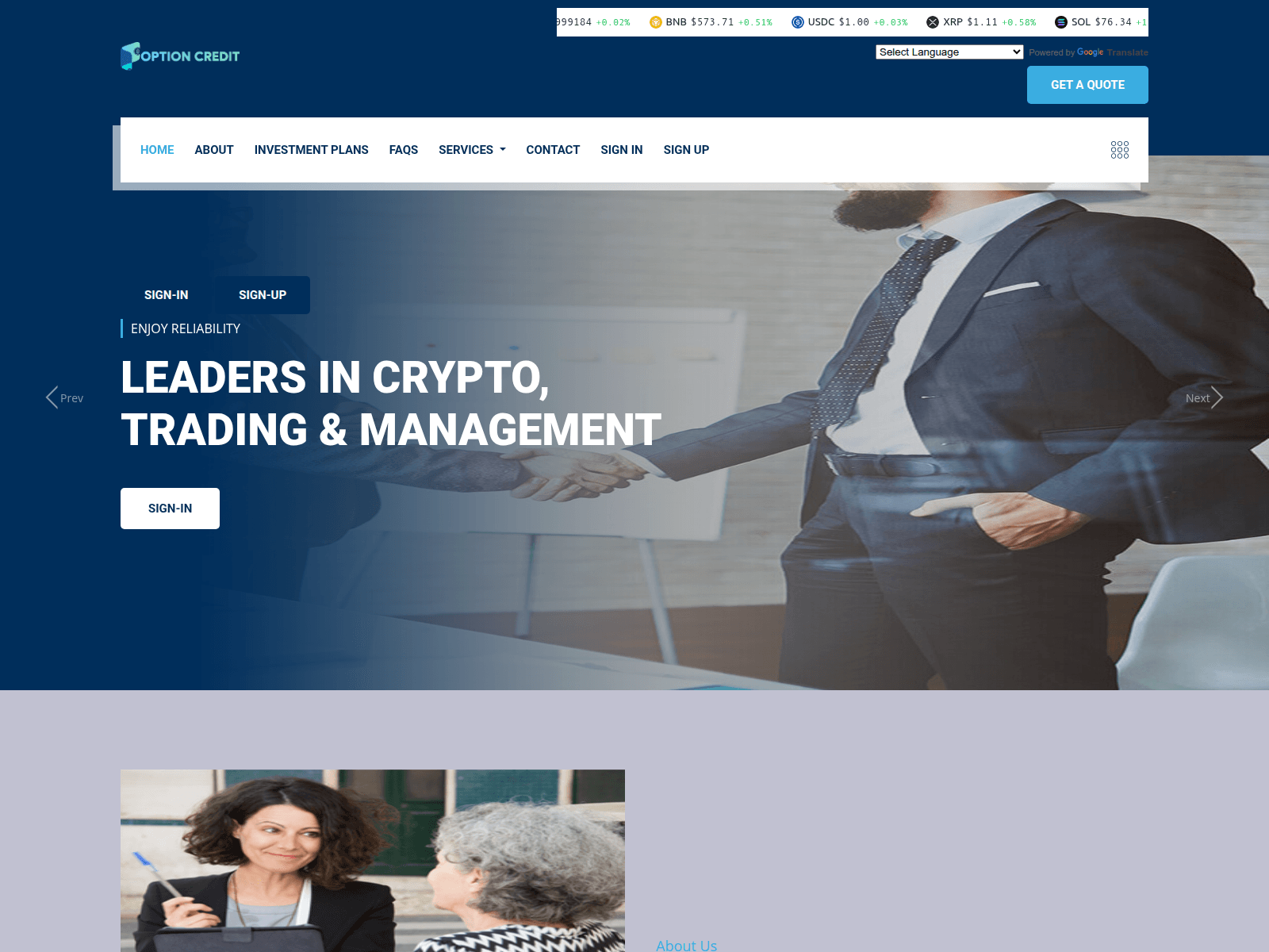 Screenshot of option-credit.com