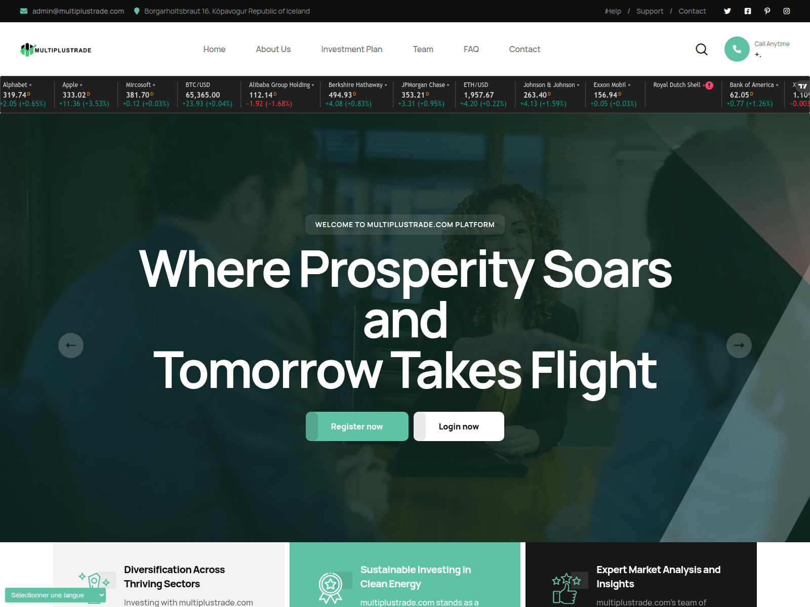 Screenshot of multiplustrade.com