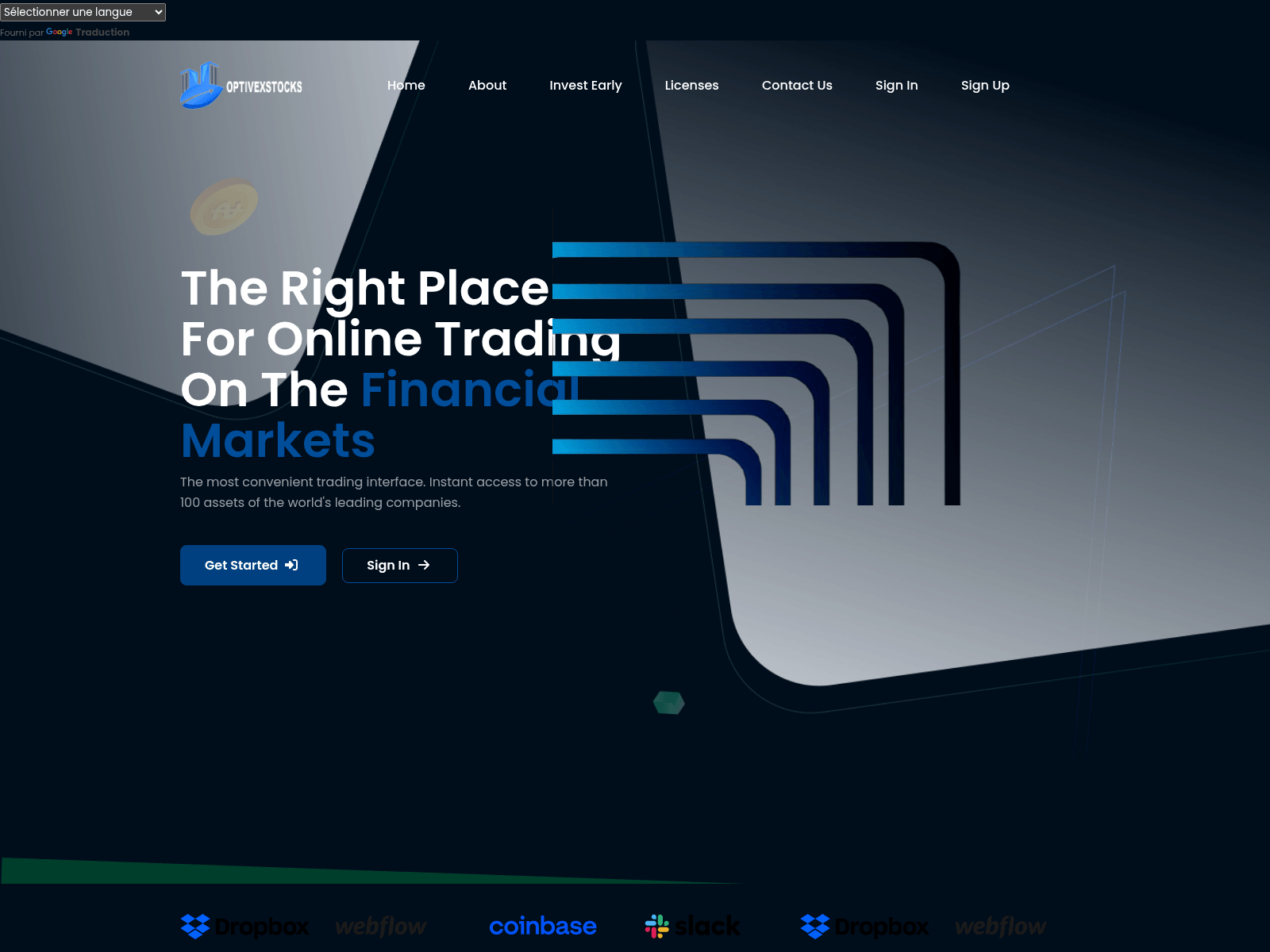 Screenshot of optivexstocks.com