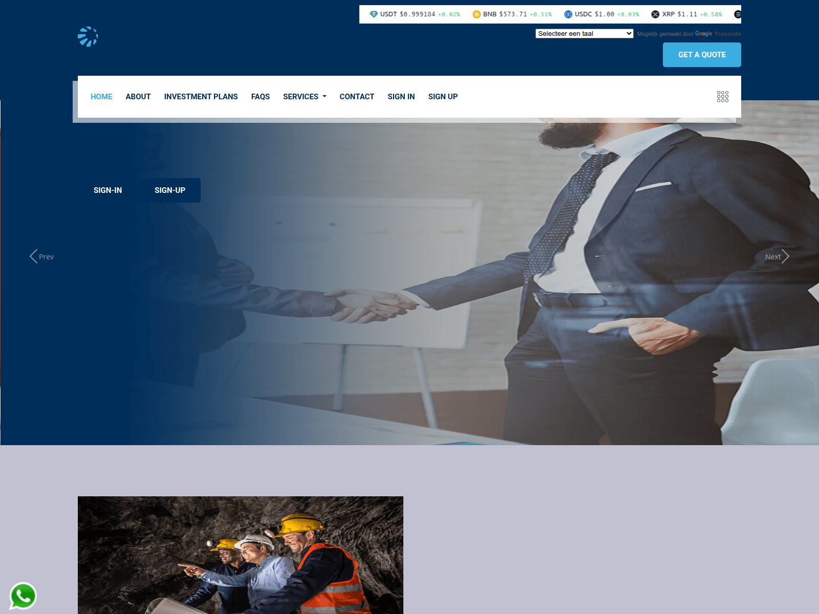 Screenshot of opvesta-ventures.com