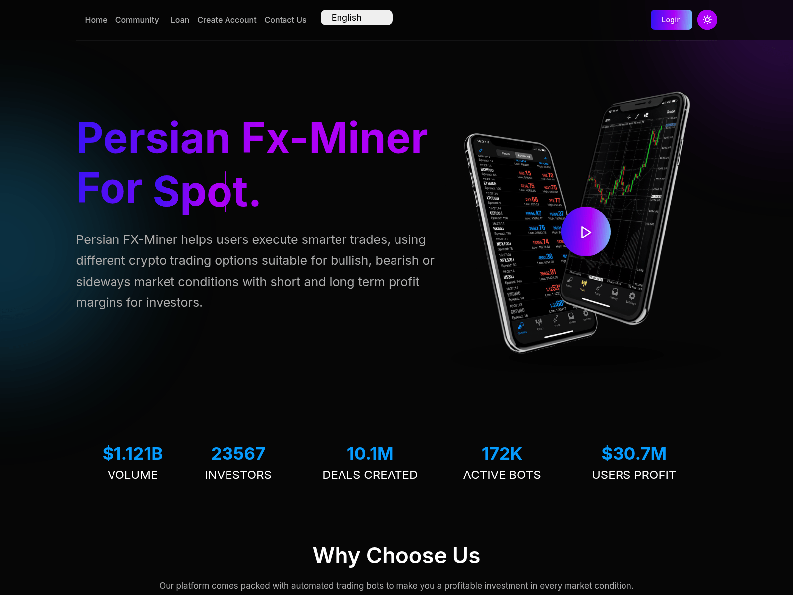 Screenshot of persianfxminer.com