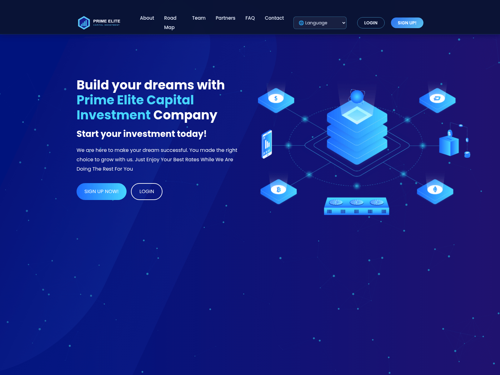 Screenshot of primeelitecapital.com